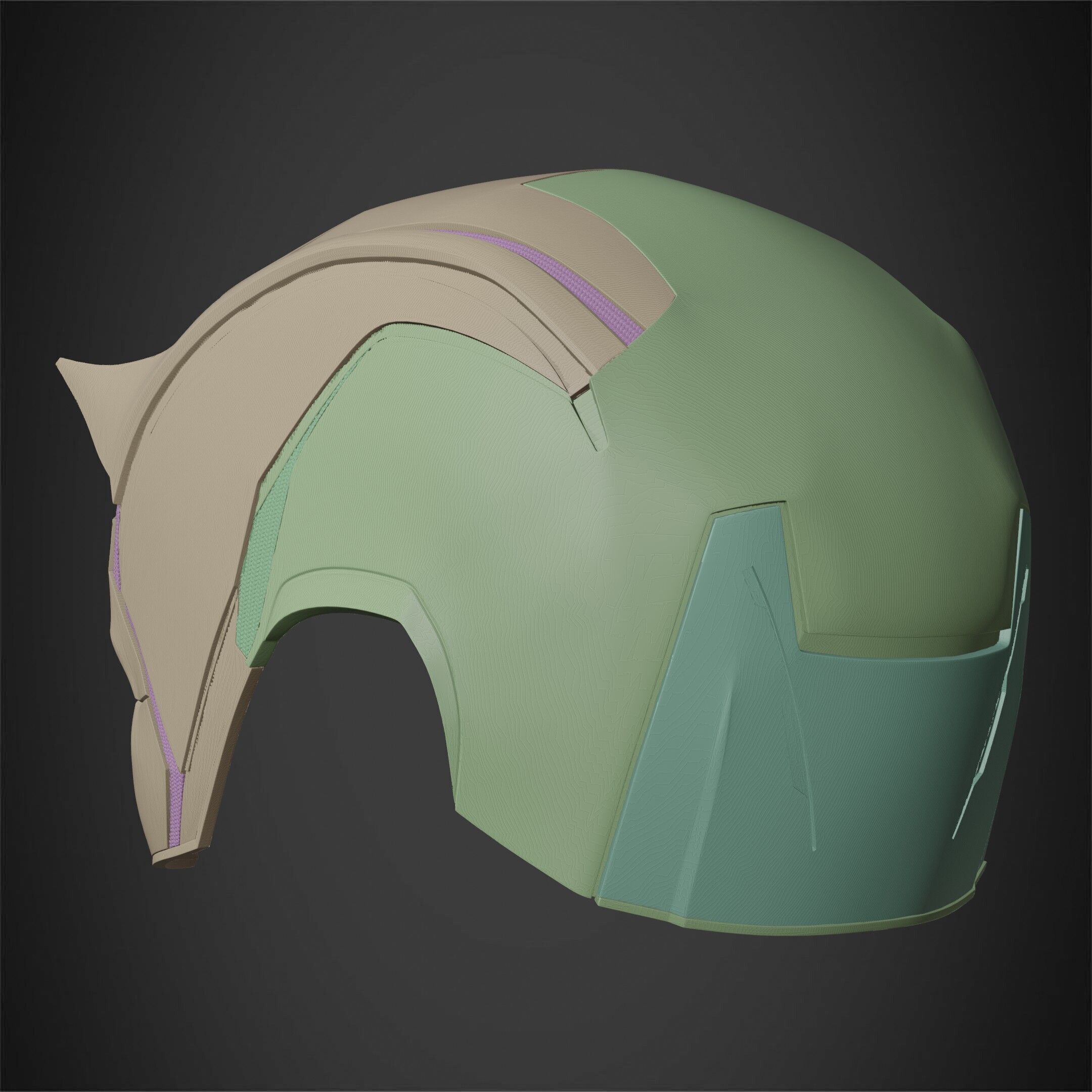 Daredevil Yellow Mask for Cosplay 3D print model_16