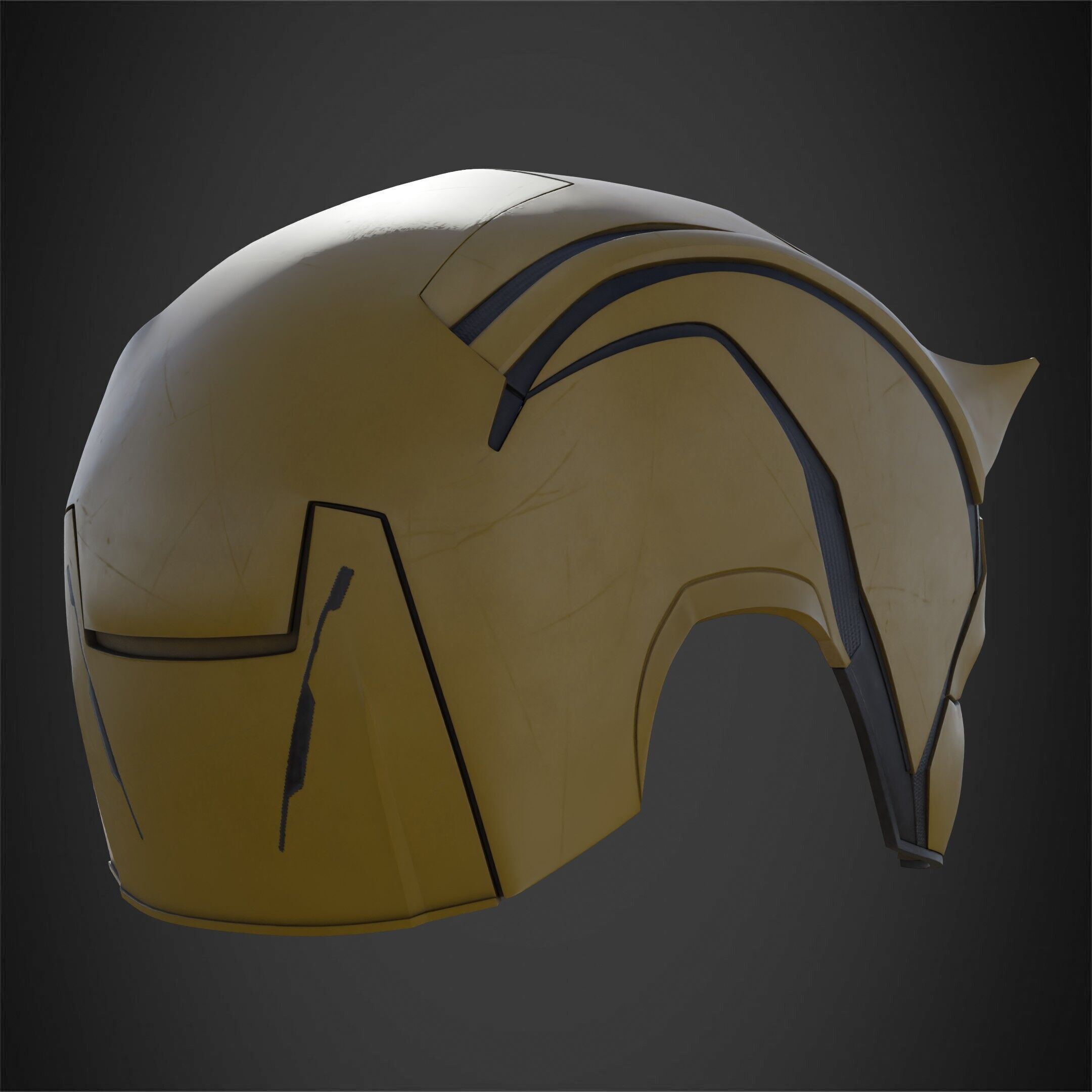 Daredevil Yellow Mask for Cosplay 3D print model_7