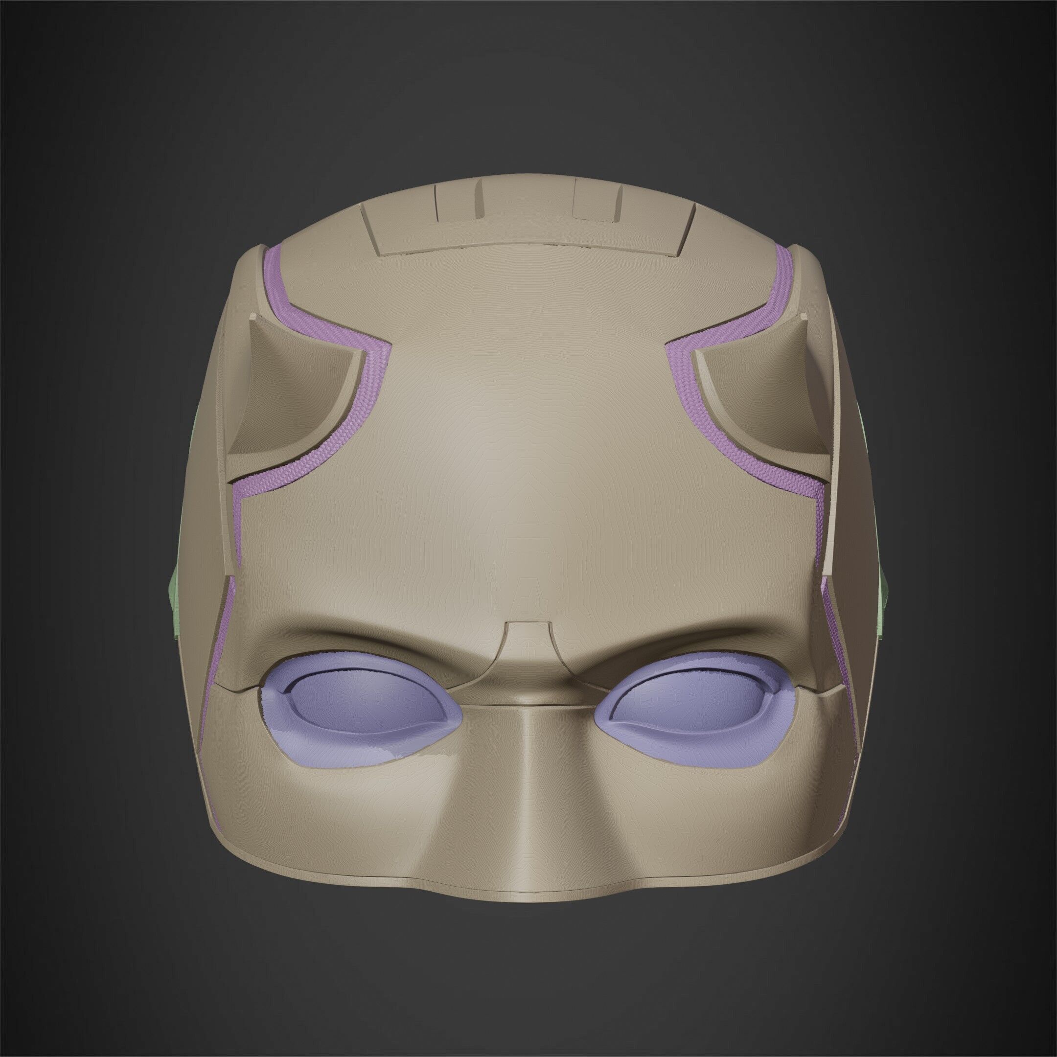 Daredevil Yellow Mask for Cosplay 3D print model_10