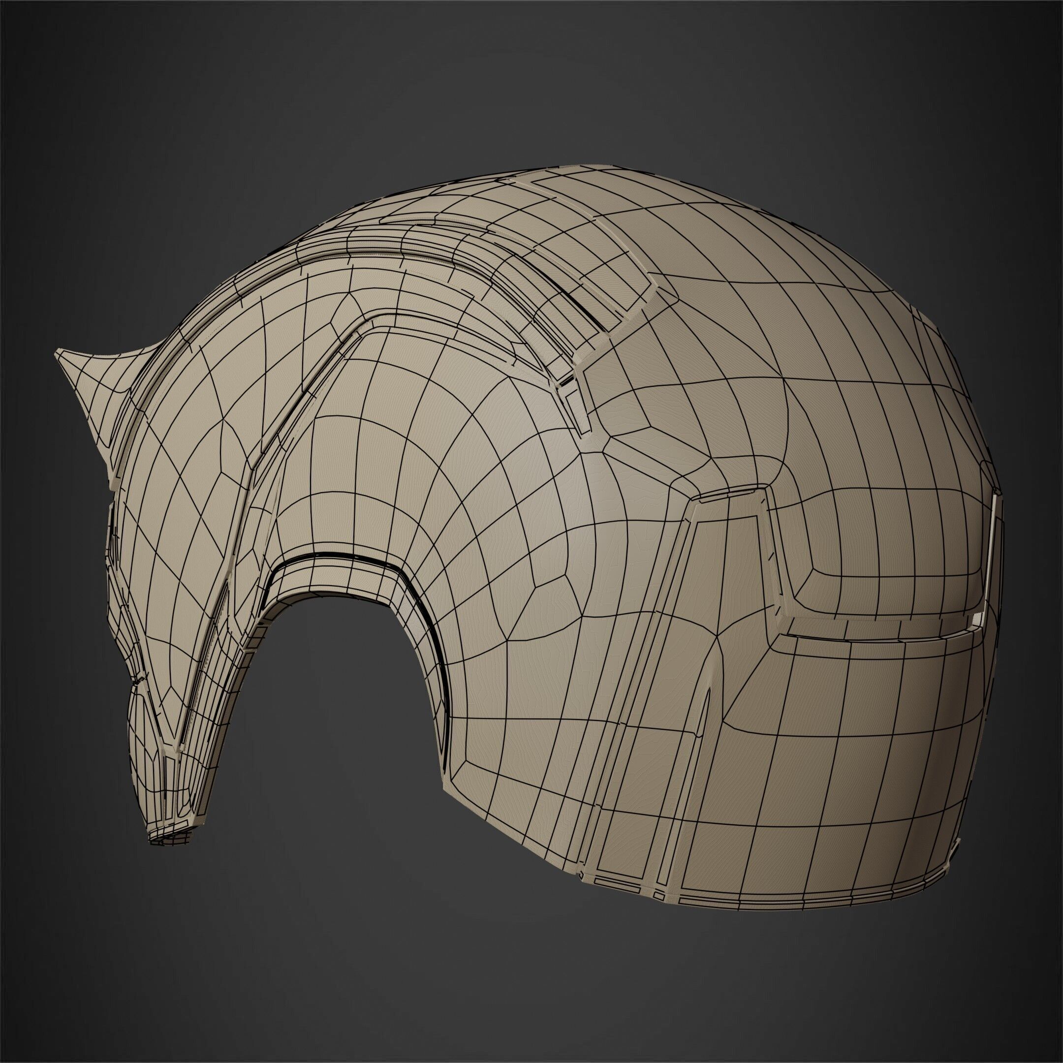 Daredevil Yellow Mask for Cosplay 3D print model_17