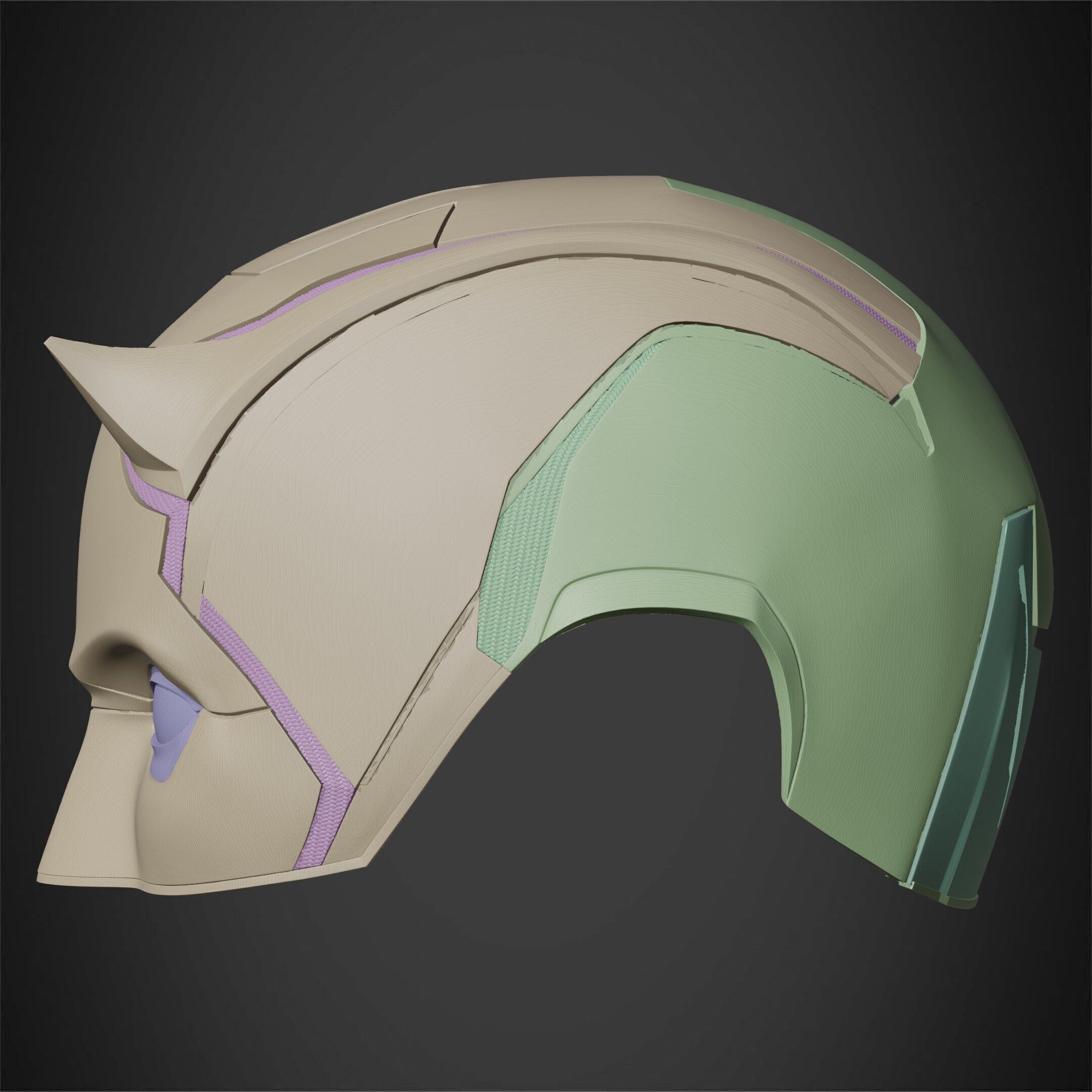 Daredevil Yellow Mask for Cosplay 3D print model_14