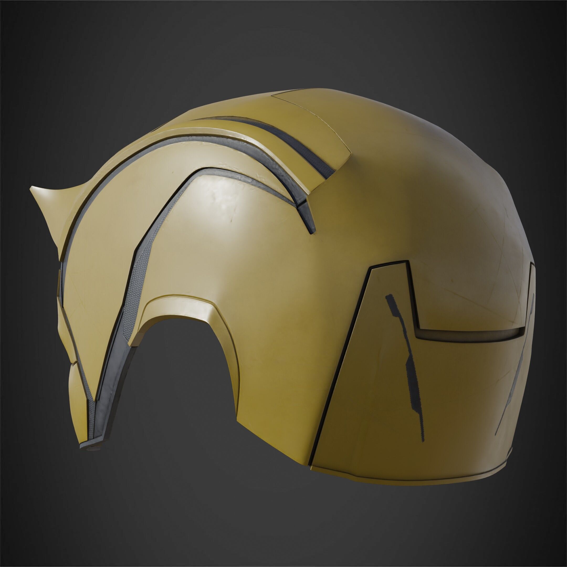 Daredevil Yellow Mask for Cosplay 3D print model_5