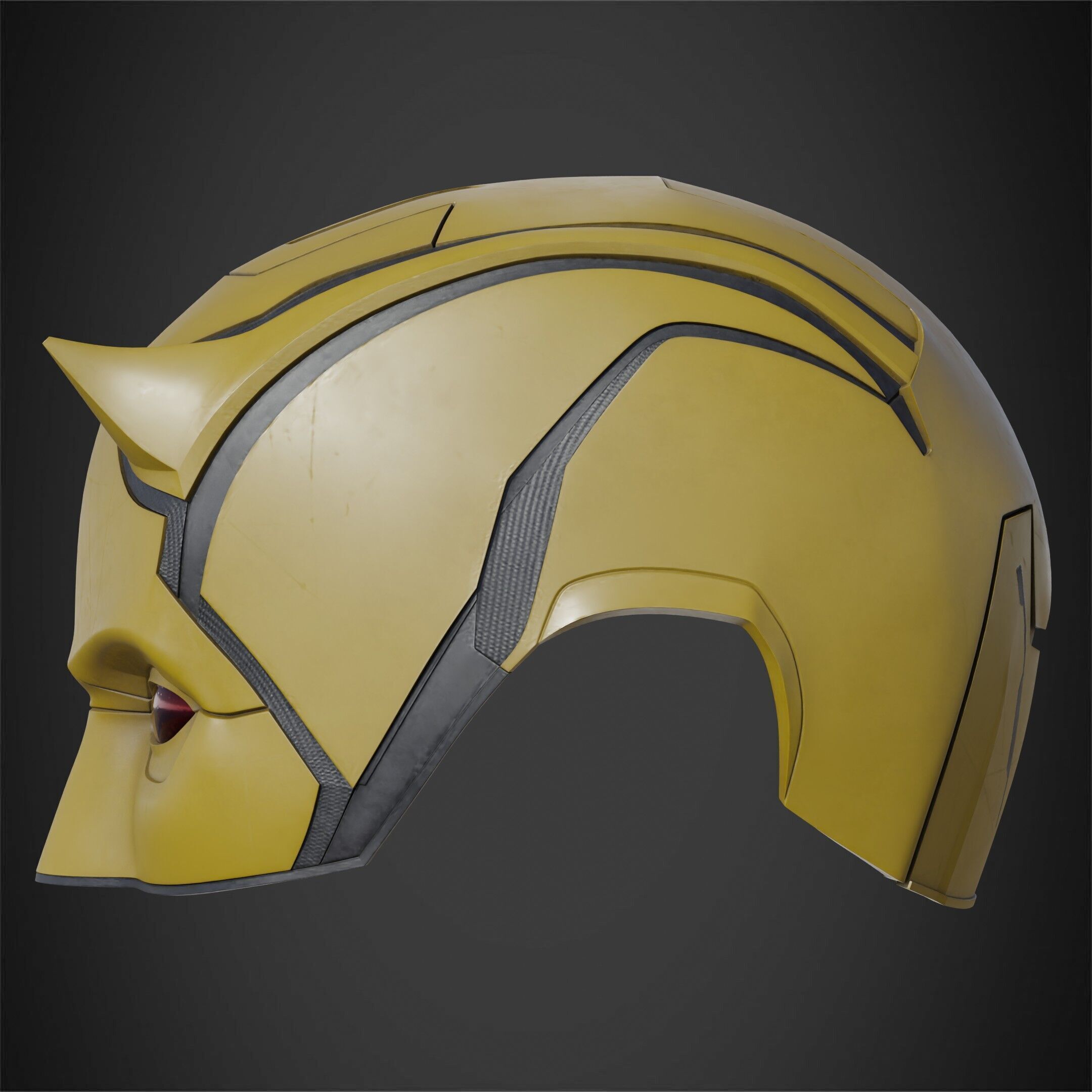 Daredevil Yellow Mask for Cosplay 3D print model_4