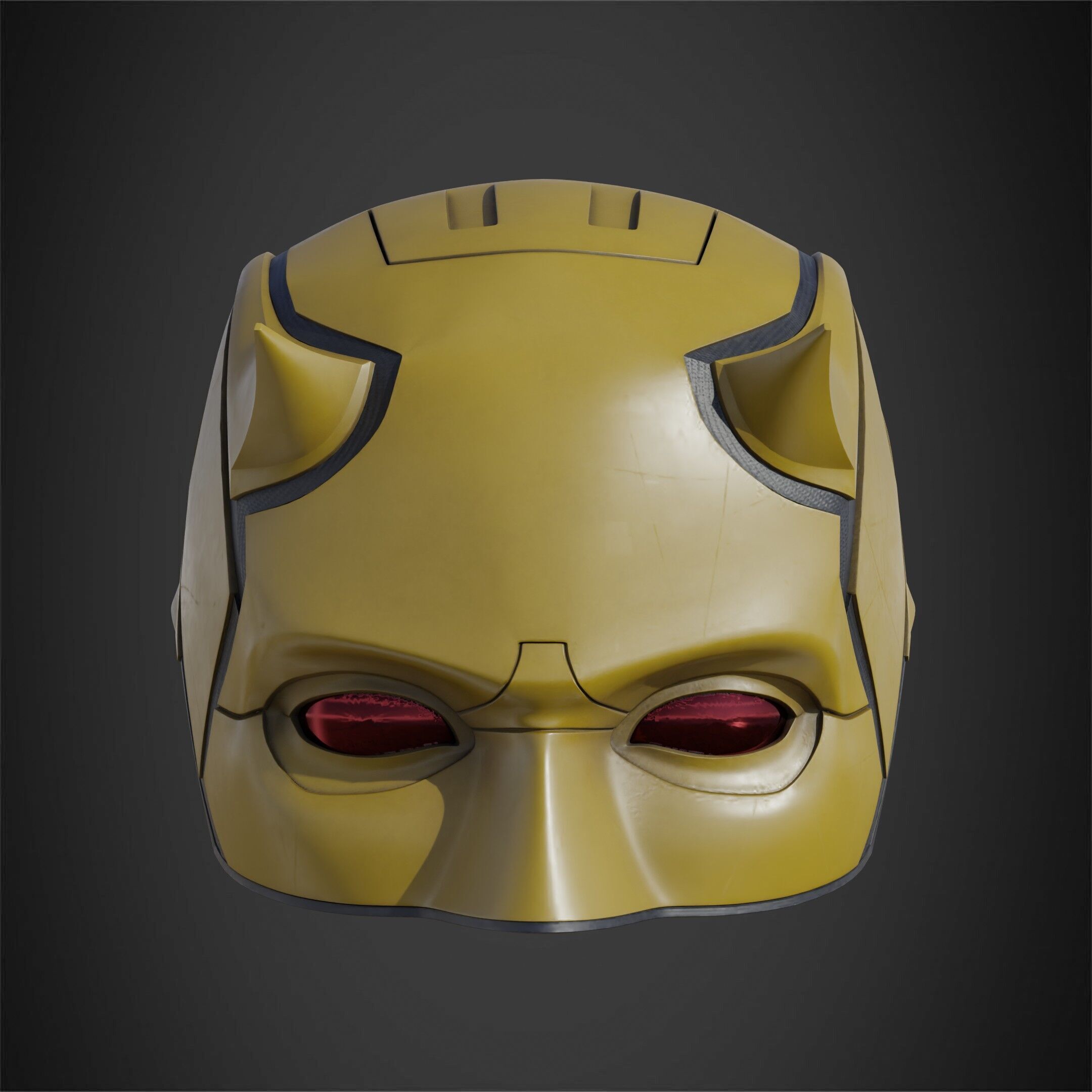 Daredevil Yellow Mask for Cosplay 3D print model_2
