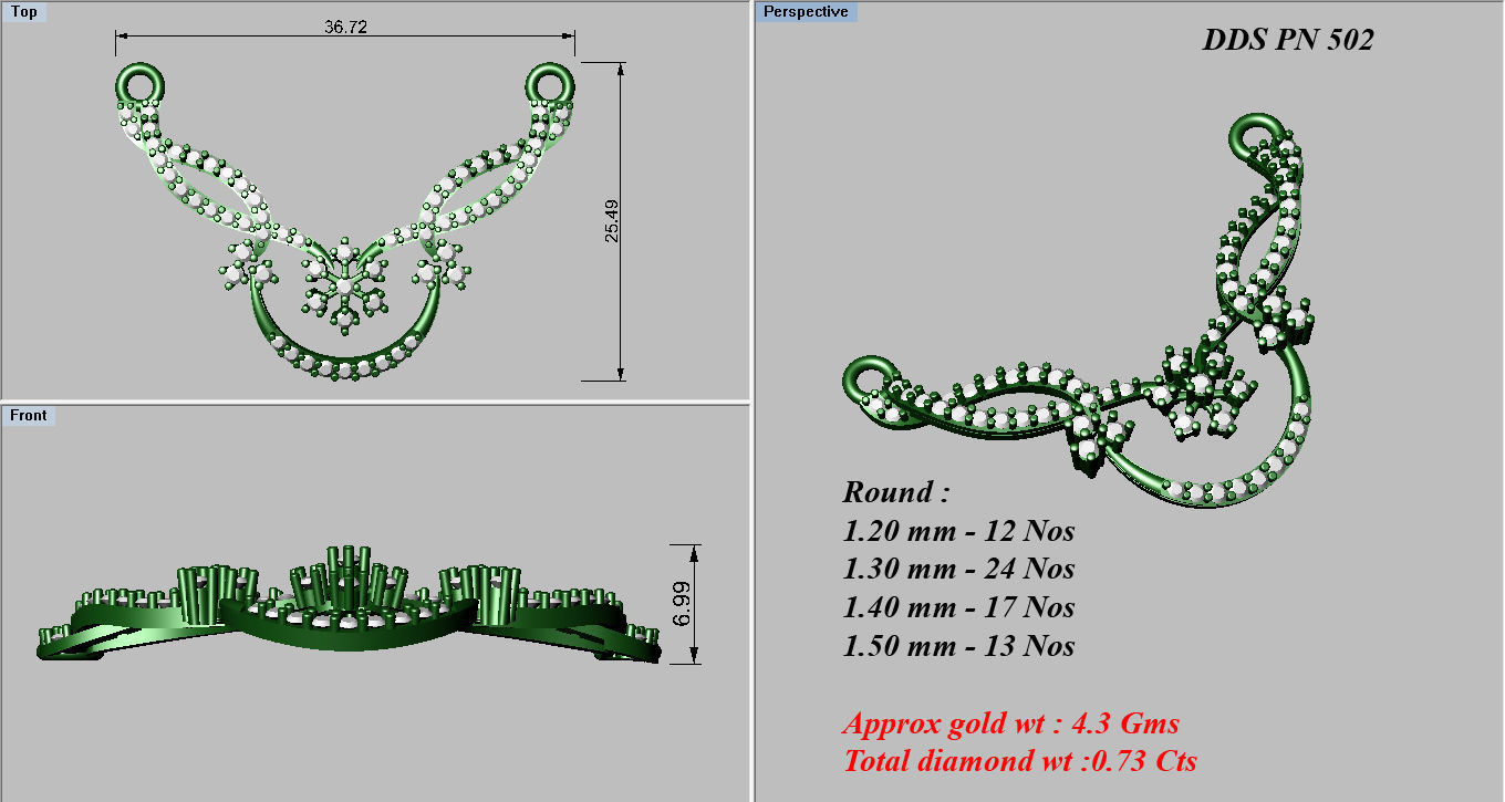 Women Necklaces Pendants 3dm STL OBJ FBX Renders Details 3D print model_3