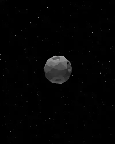 Moon Low poly asteroid in space Low-poly 3D model