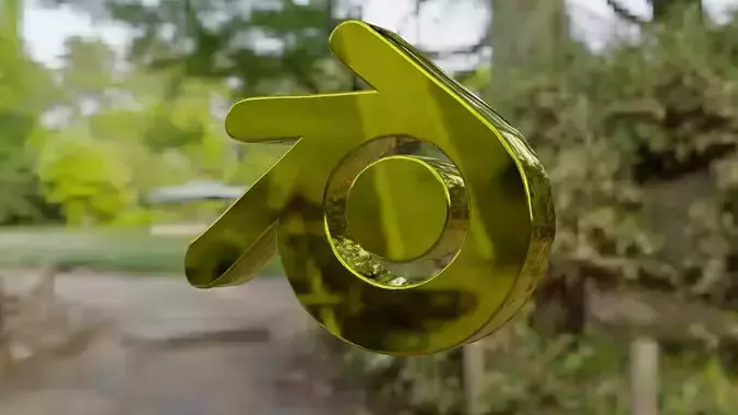 blender logo 3D model
