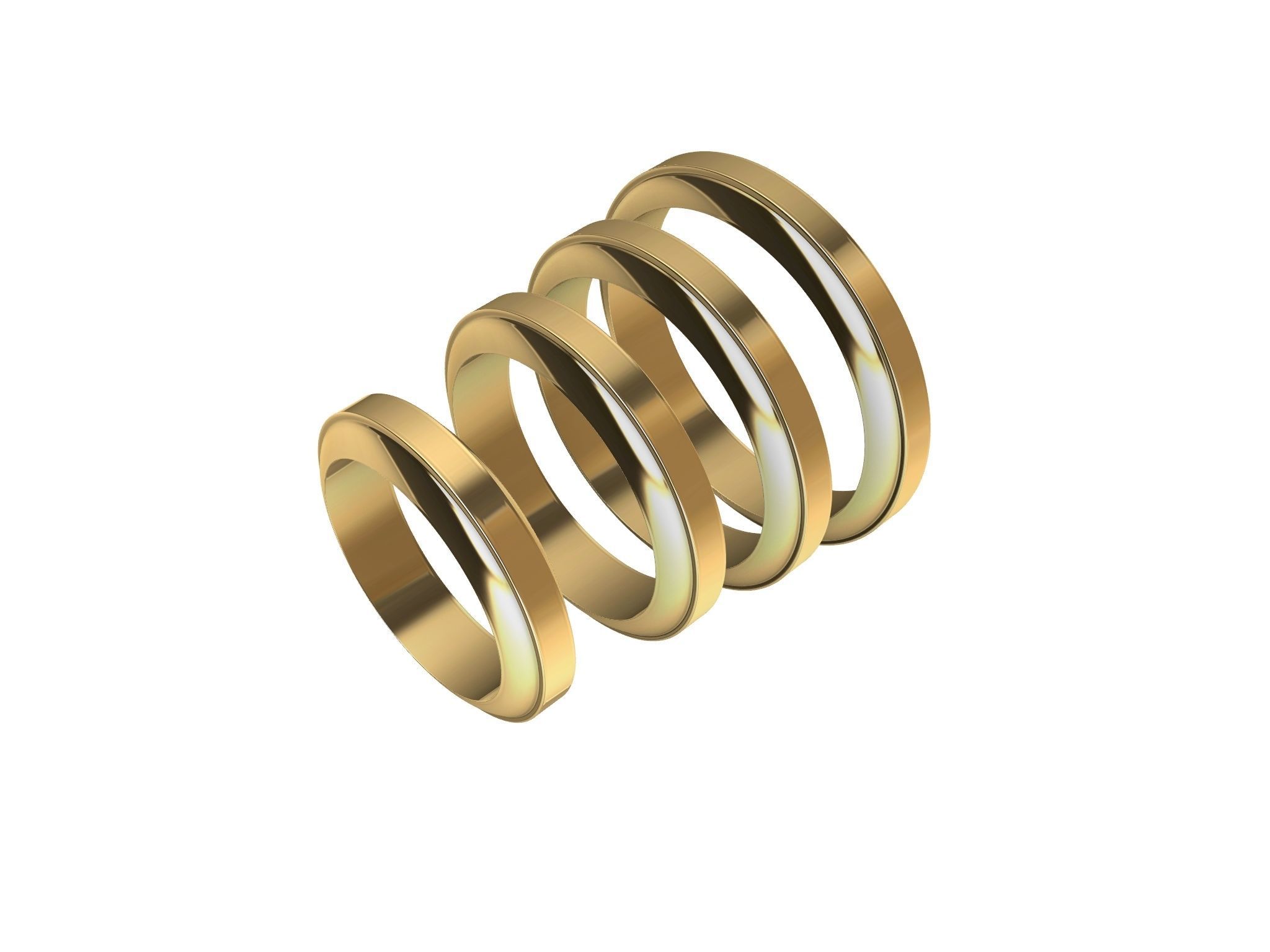 4 sizes wedding band 6534 stl verified 3D print model_5