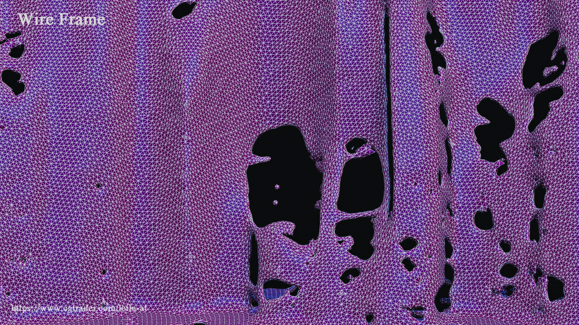 collection of animated waterfall Fountains cascade  500 Frame 3D model_13