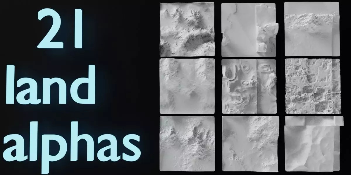 21 Land Alphas Texture
