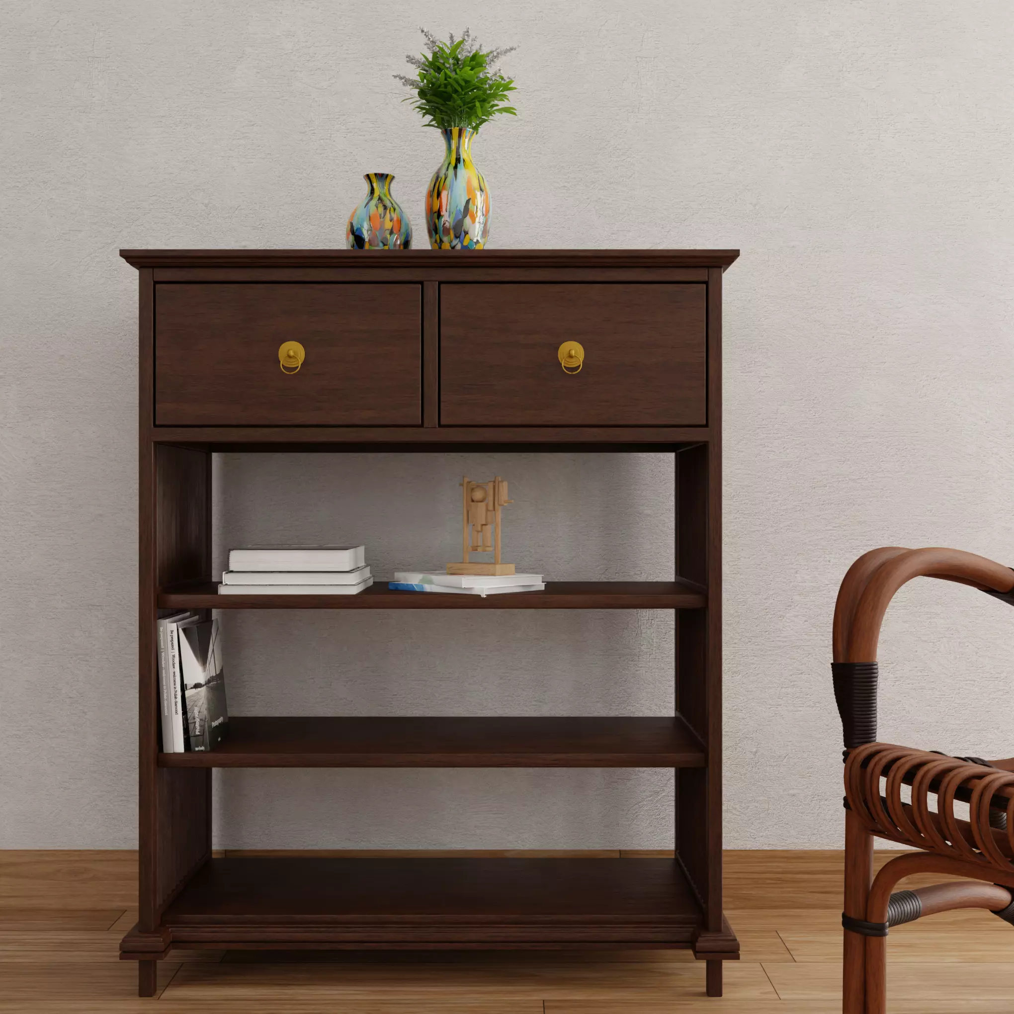 Book Case Free 3D model_0