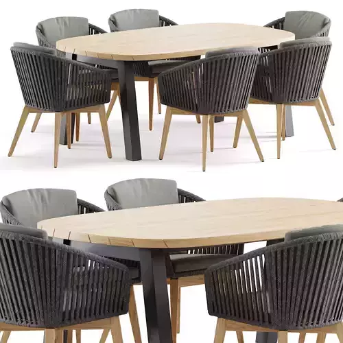 Outdoor Garden Woven Dining Set 2 by 4SO