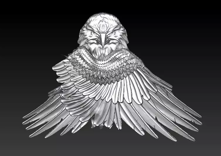 eagle pendant 3D model_0