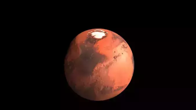 Animated planet Mars