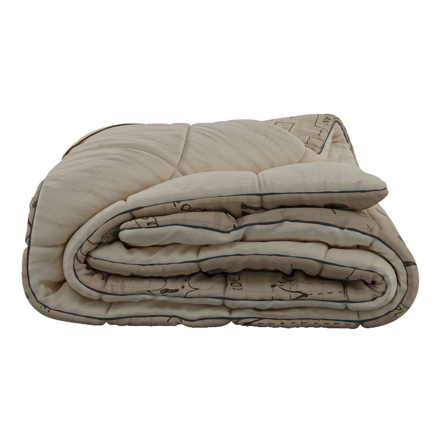 Rolled-up Duvet 3D model_12