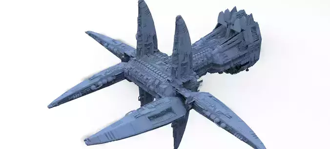 Wraith Interceptor ship 2 3D model