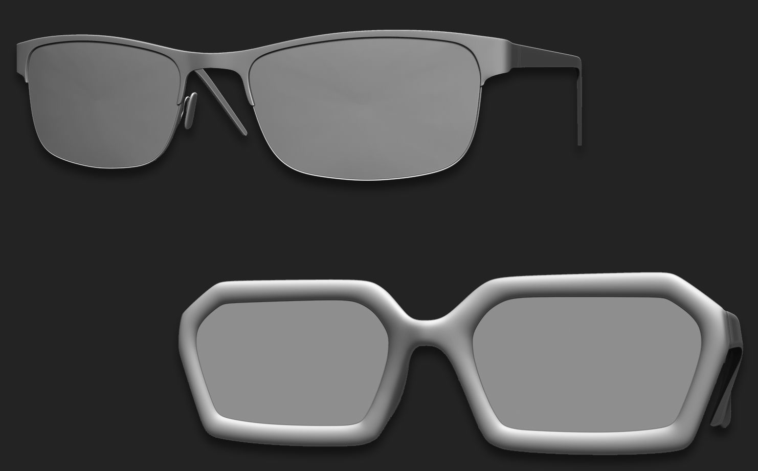 15 Glasses Base Mesh 3D model_7