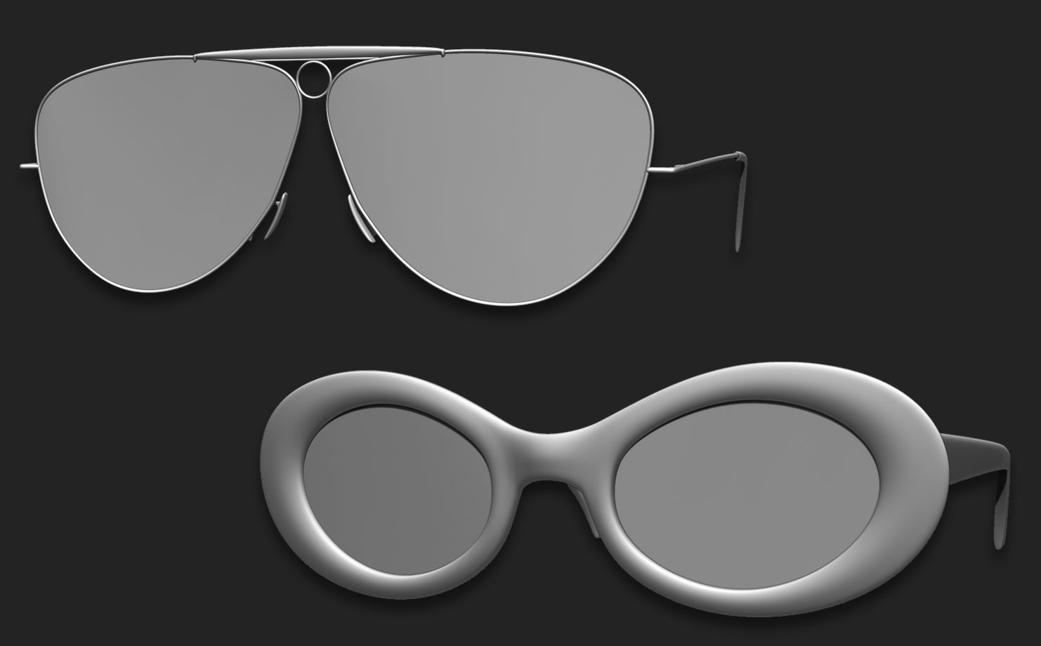 15 Glasses Base Mesh 3D model_3