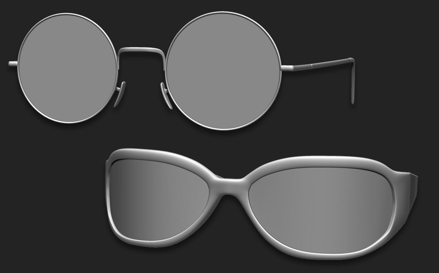 15 Glasses Base Mesh 3D model_2