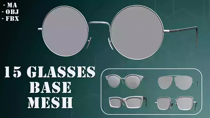 15 Glasses Base Mesh