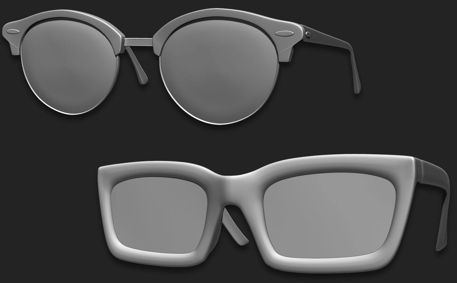 15 Glasses Base Mesh 3D model_4