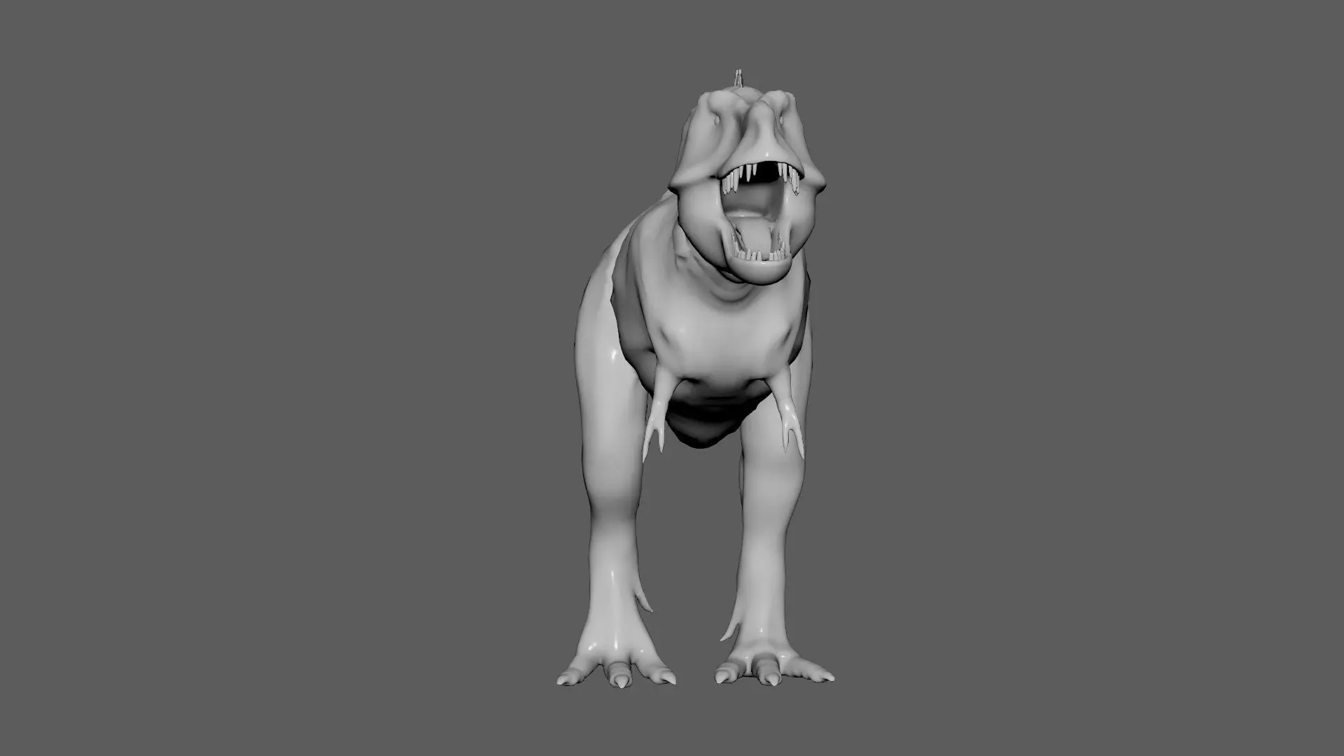 No Texture Tyrannosaurus Rex 3D model_0