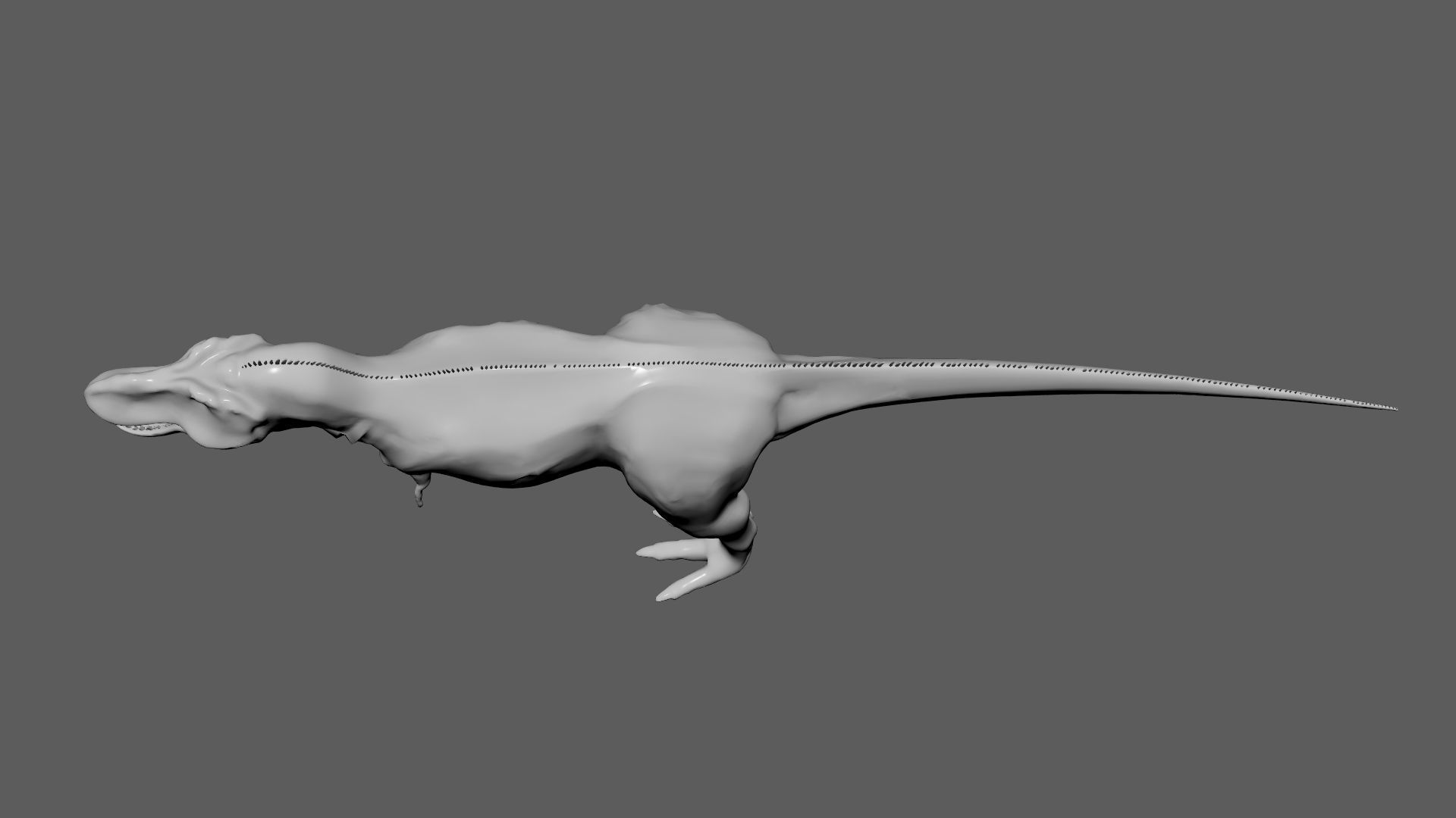 No Texture Tyrannosaurus Rex 3D model_7