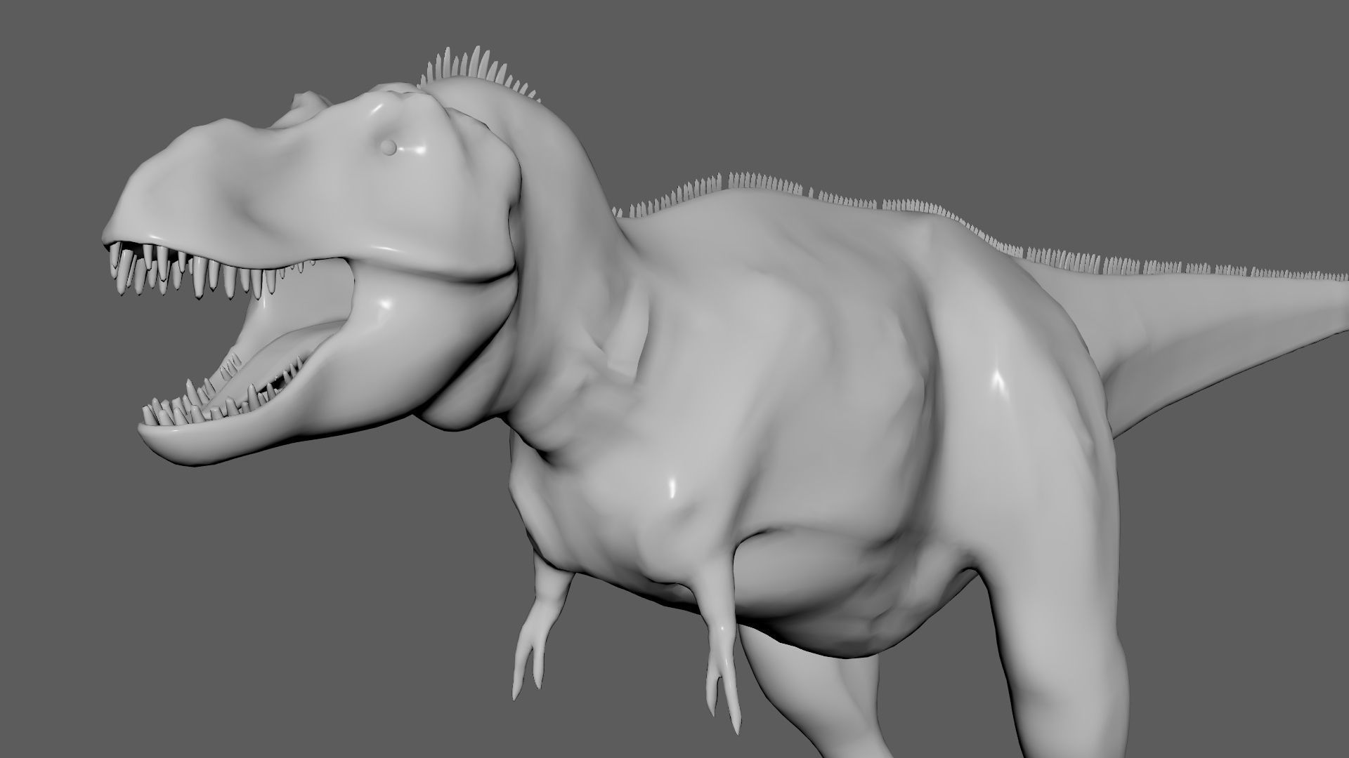No Texture Tyrannosaurus Rex 3D model_8