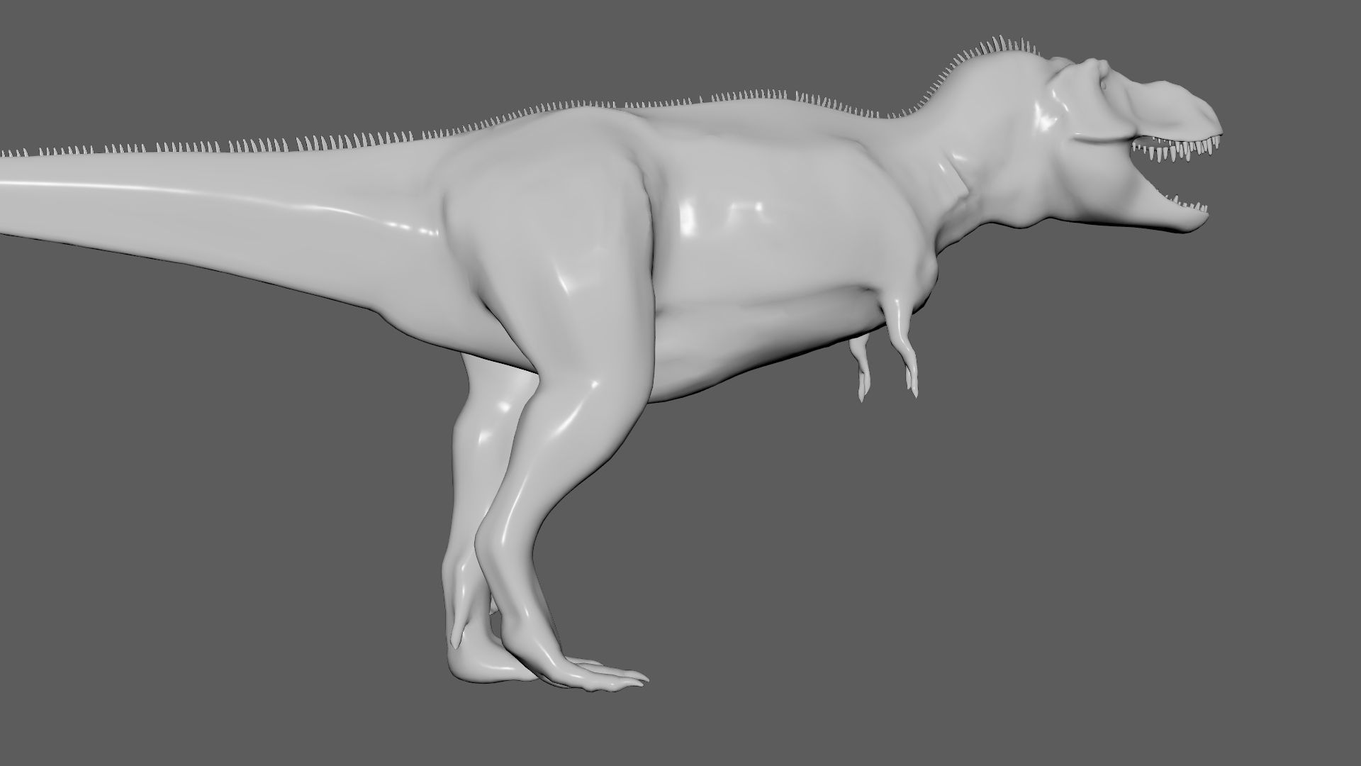No Texture Tyrannosaurus Rex 3D model_6
