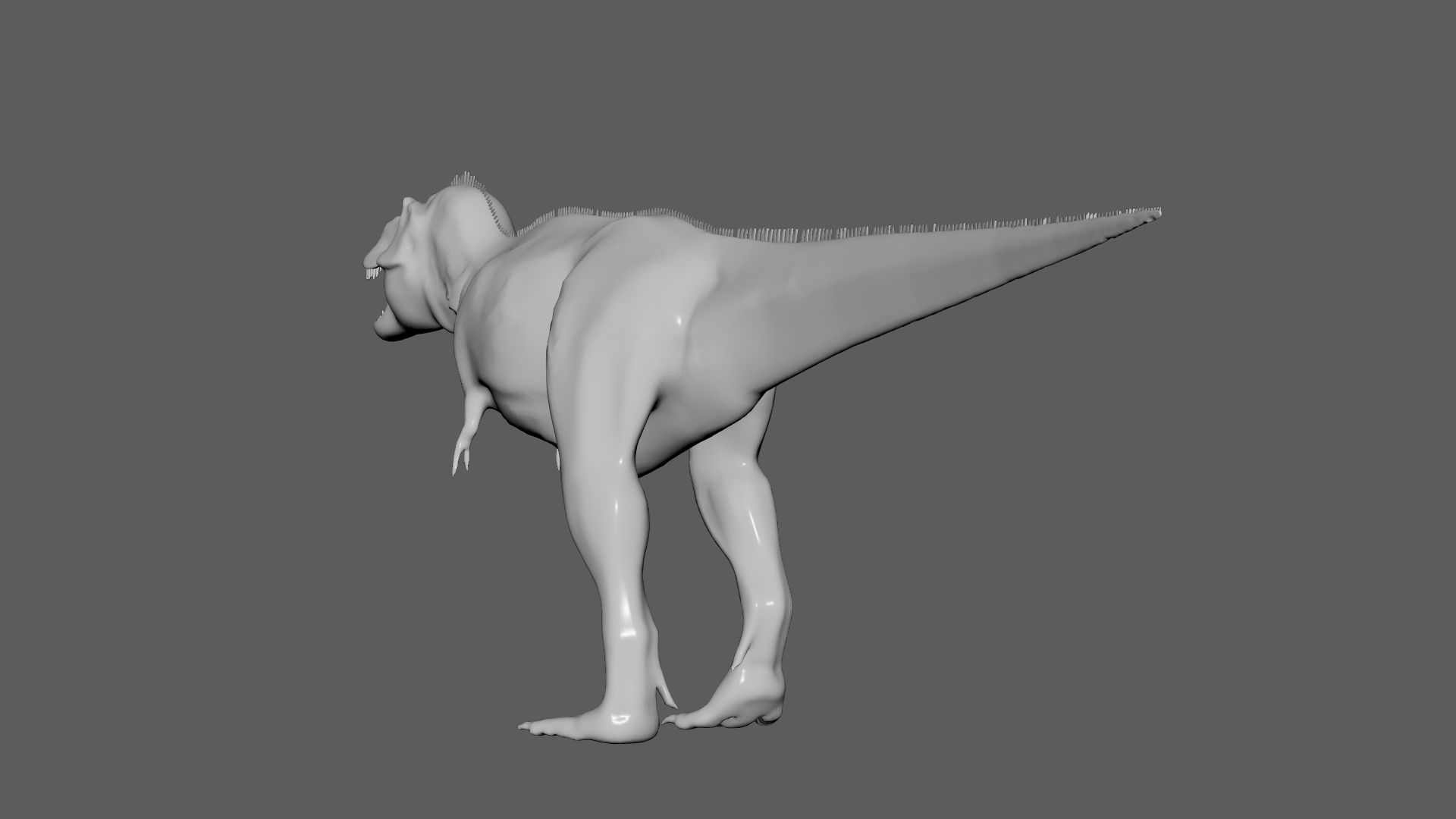No Texture Tyrannosaurus Rex 3D model_4