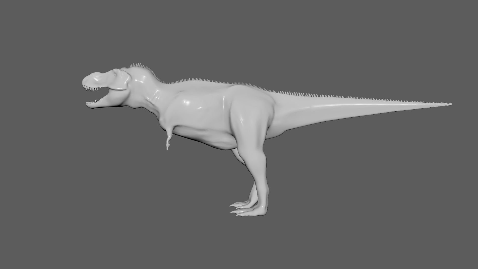 No Texture Tyrannosaurus Rex 3D model_3