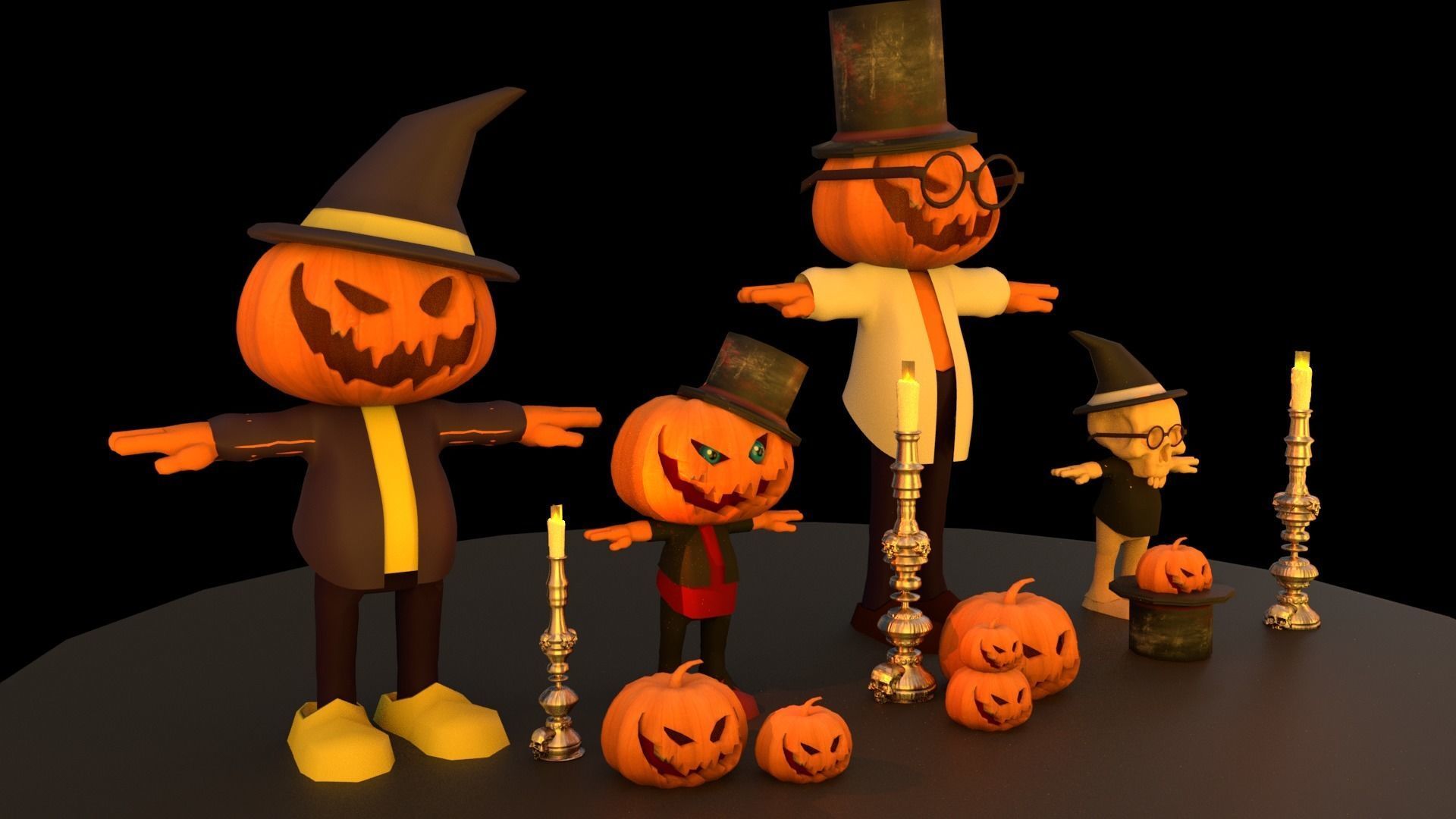 Halloween pack Low-poly 3D model_9