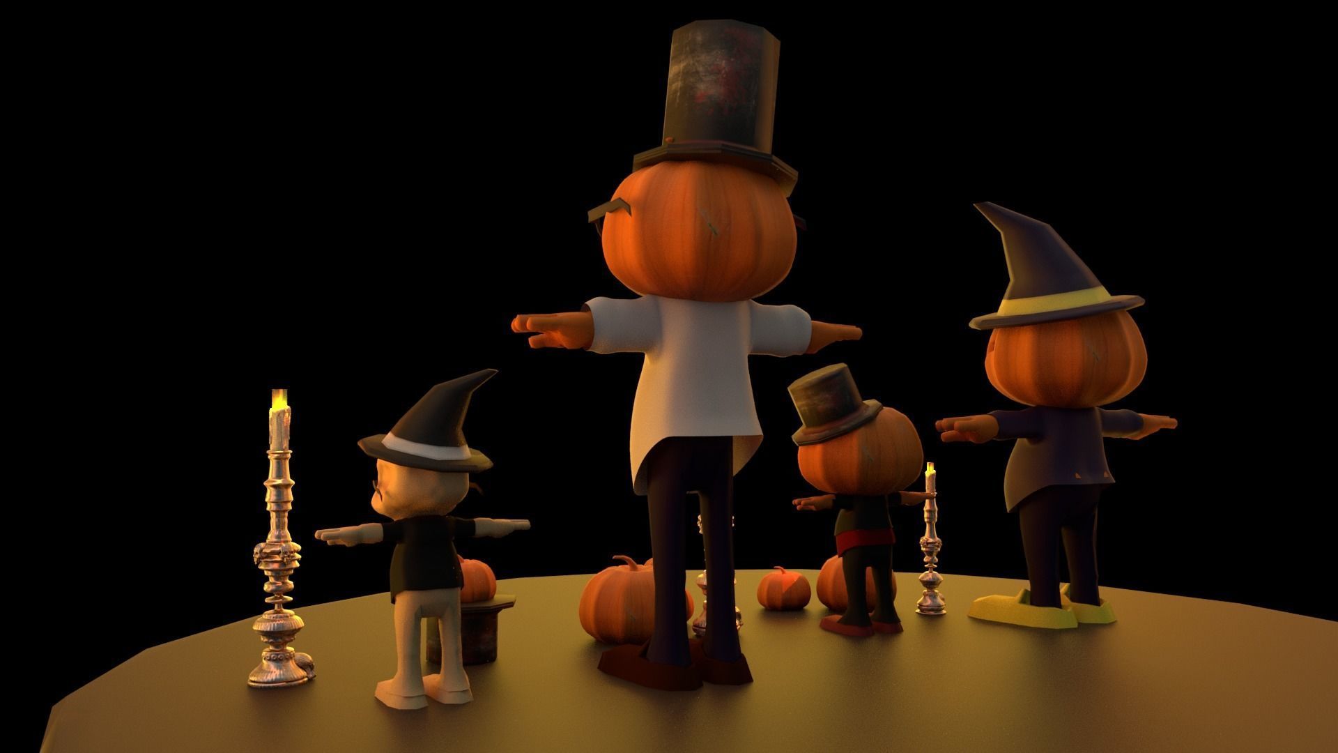 Halloween pack Low-poly 3D model_5