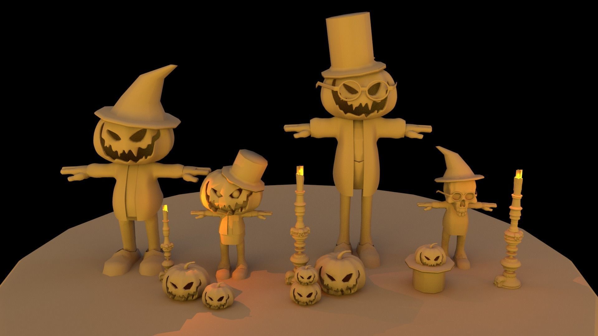 Halloween pack Low-poly 3D model_11