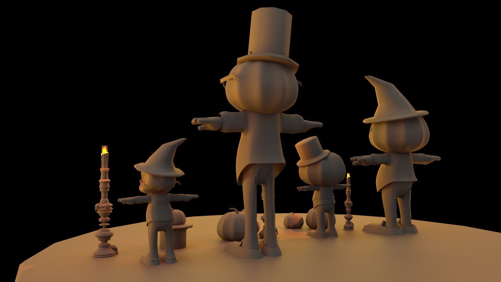 Halloween pack Low-poly 3D model_15