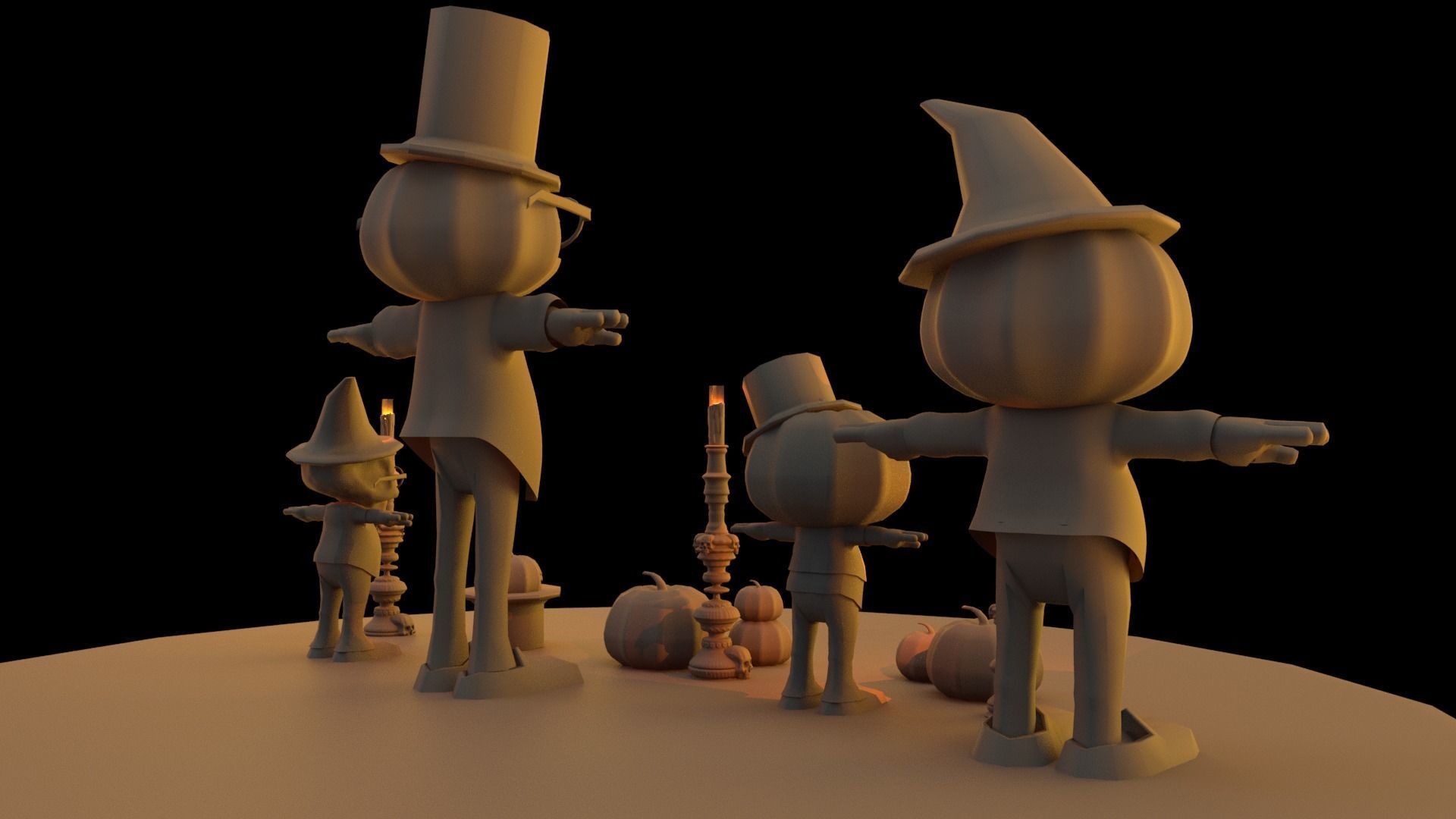 Halloween pack Low-poly 3D model_16