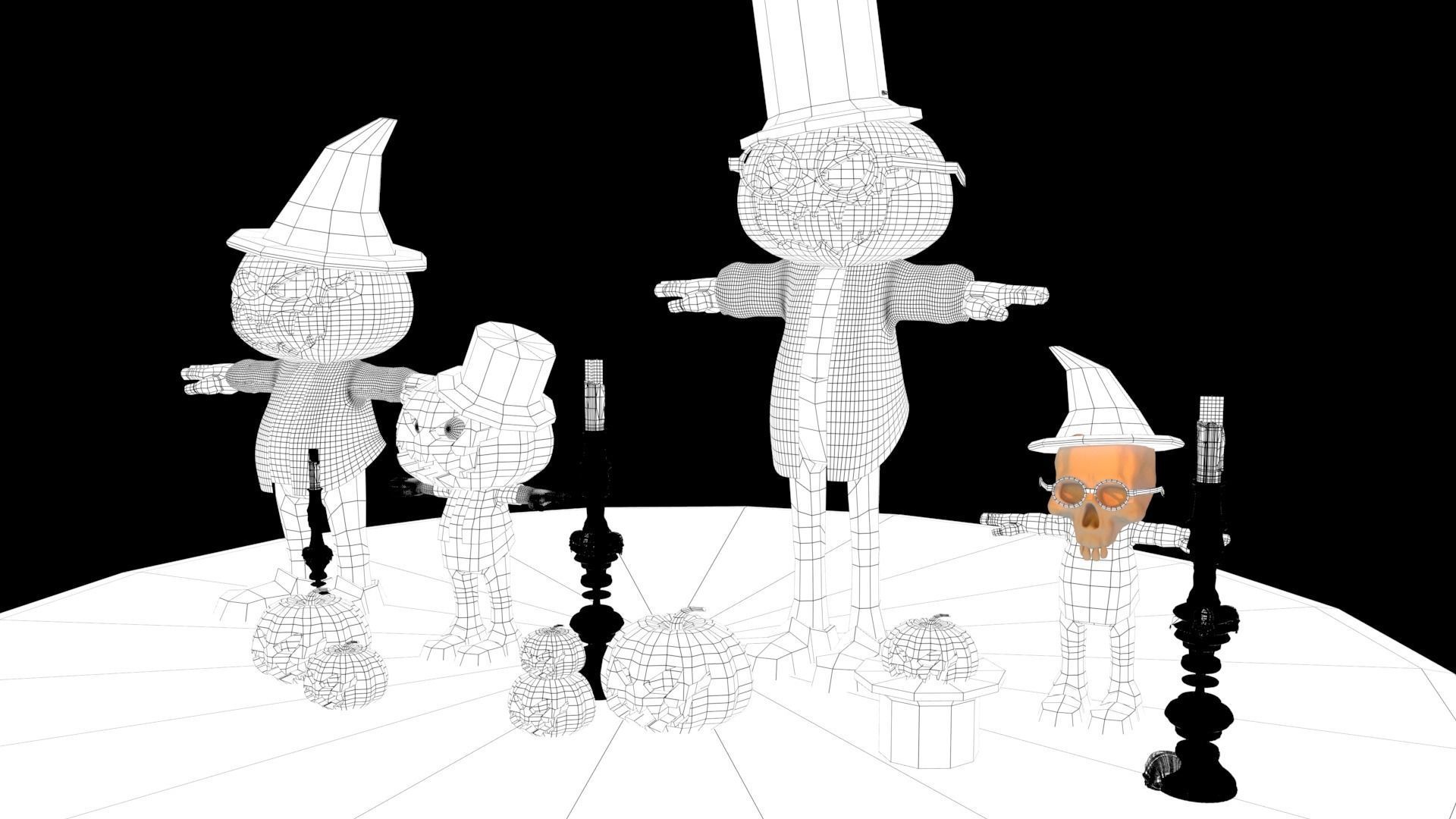 Halloween pack Low-poly 3D model_24