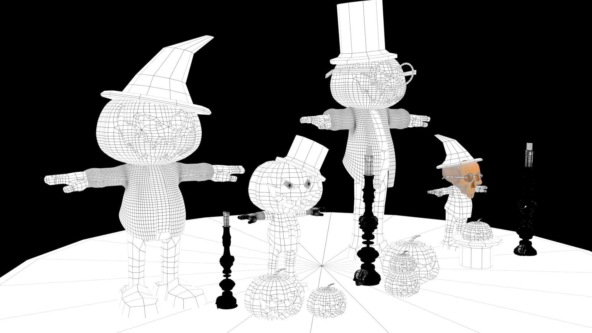 Halloween pack Low-poly 3D model_19