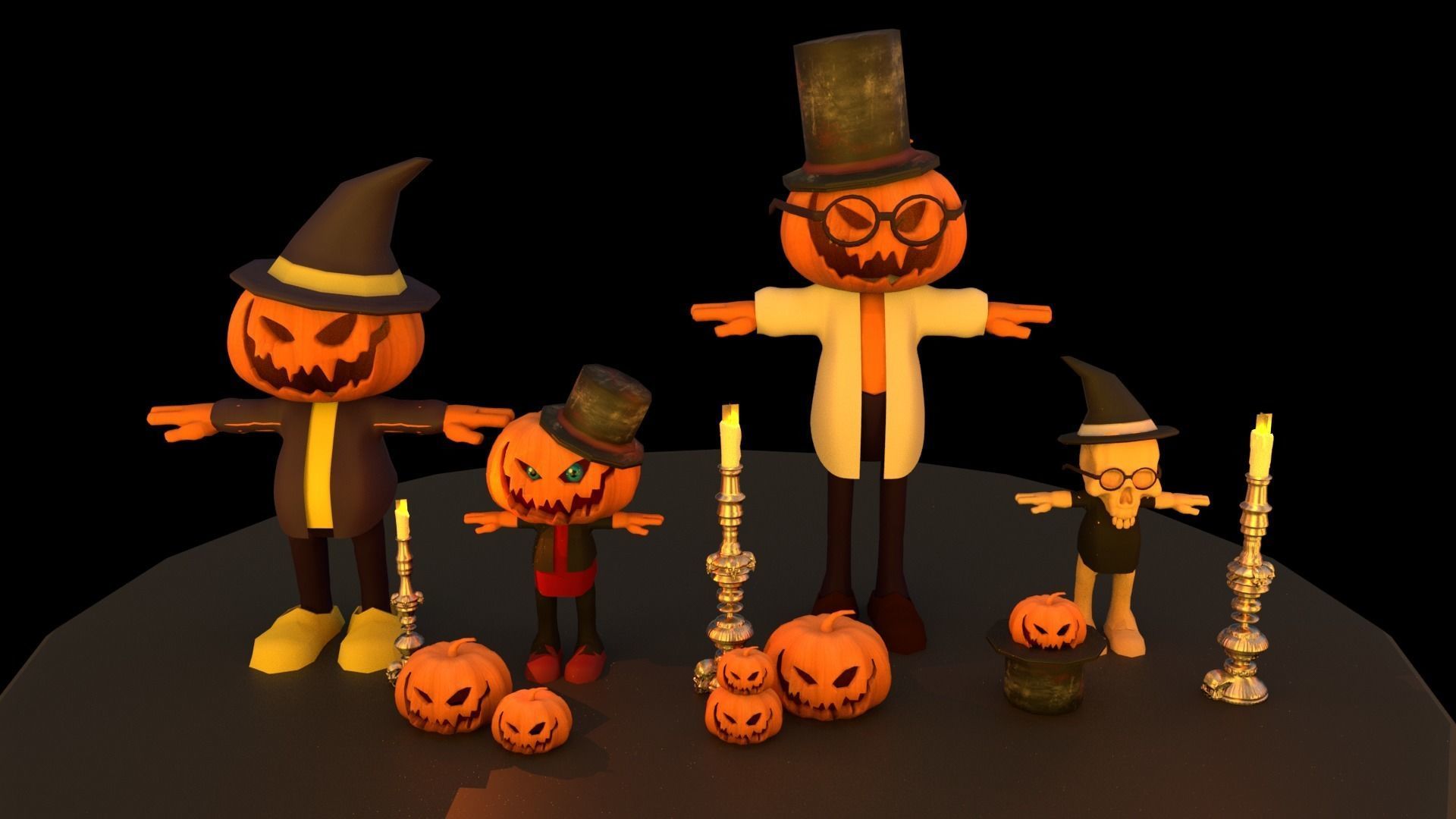 Halloween pack Low-poly 3D model_8