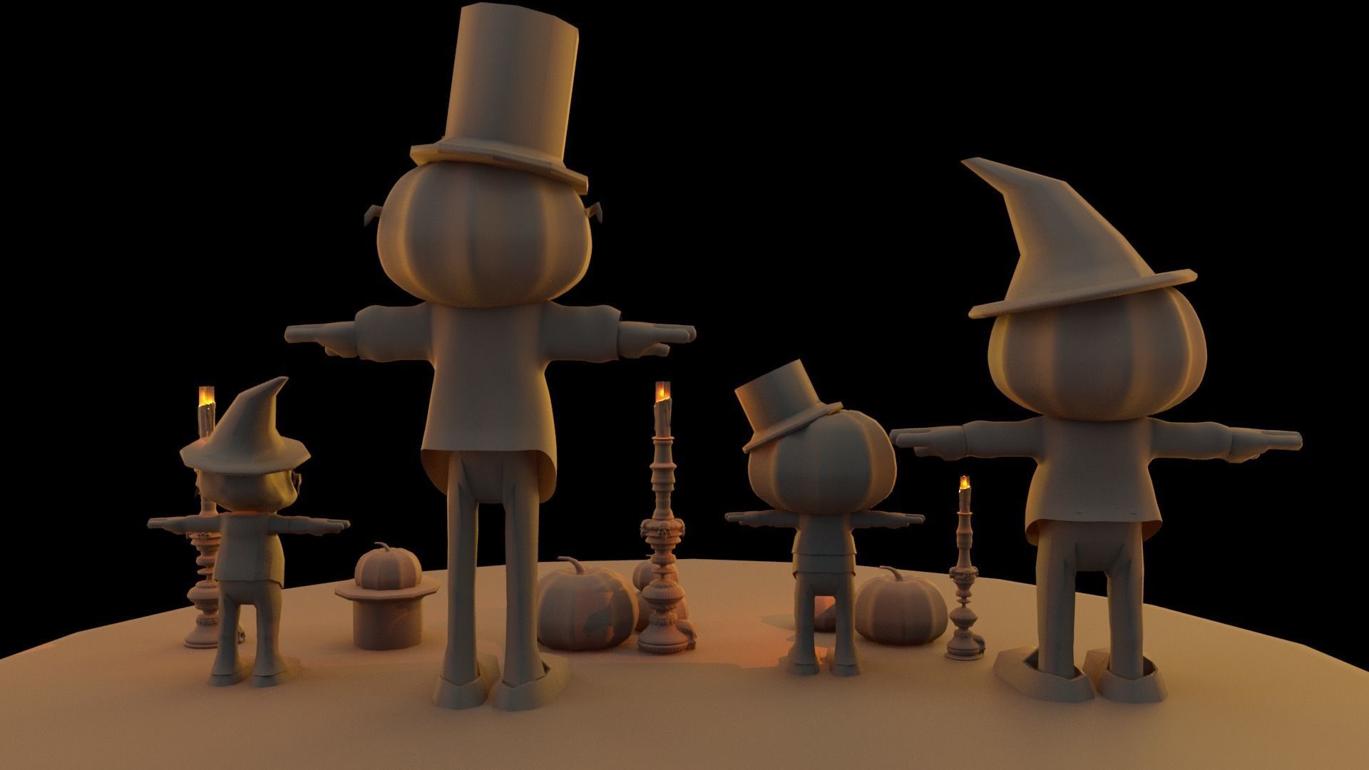 Halloween pack Low-poly 3D model_14