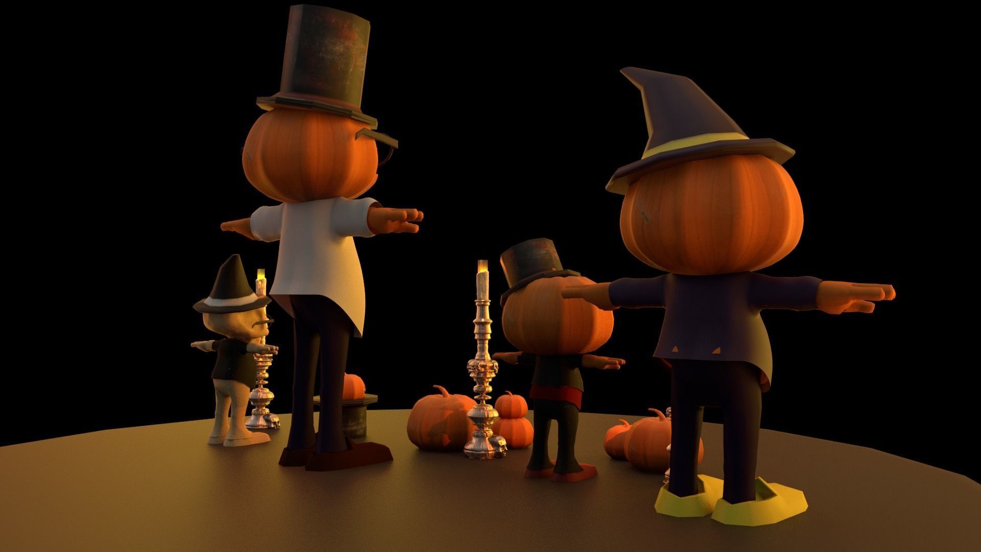 Halloween pack Low-poly 3D model_7