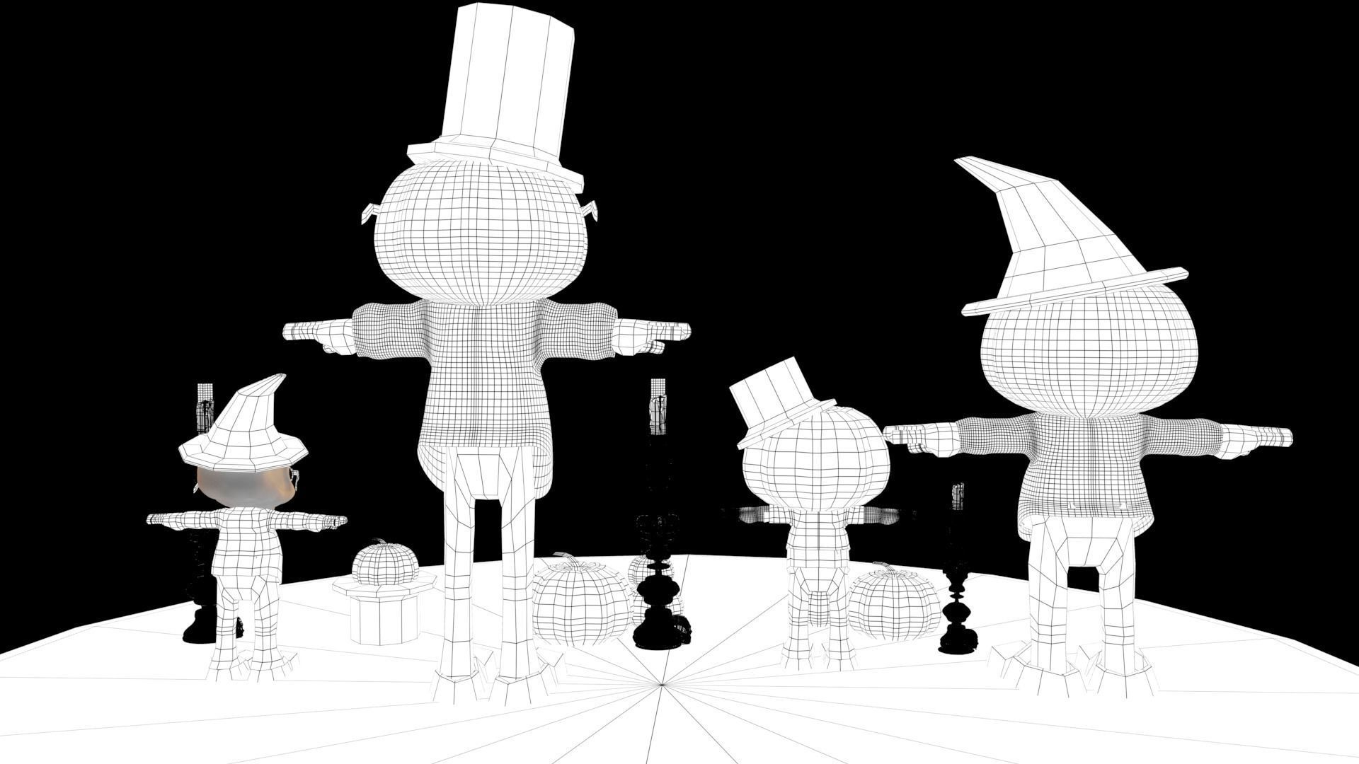 Halloween pack Low-poly 3D model_27