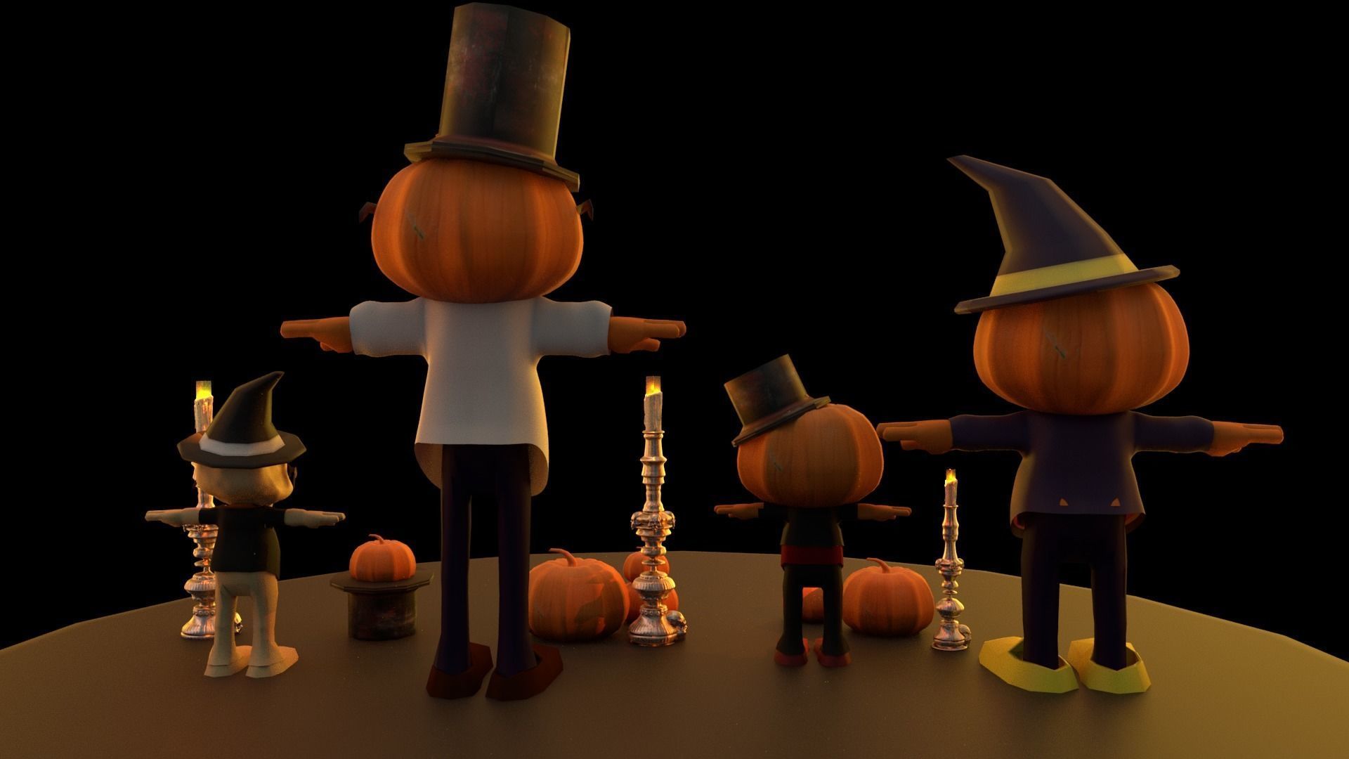 Halloween pack Low-poly 3D model_6