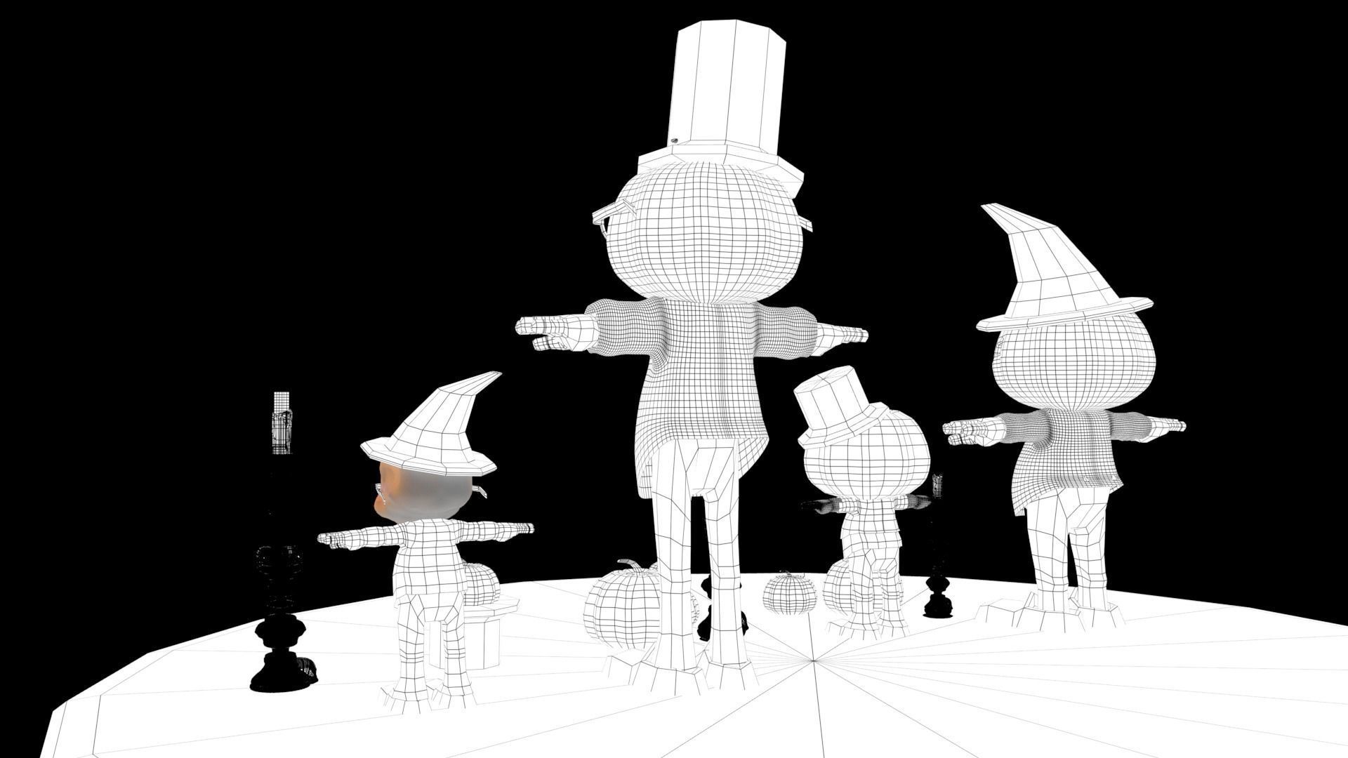 Halloween pack Low-poly 3D model_25