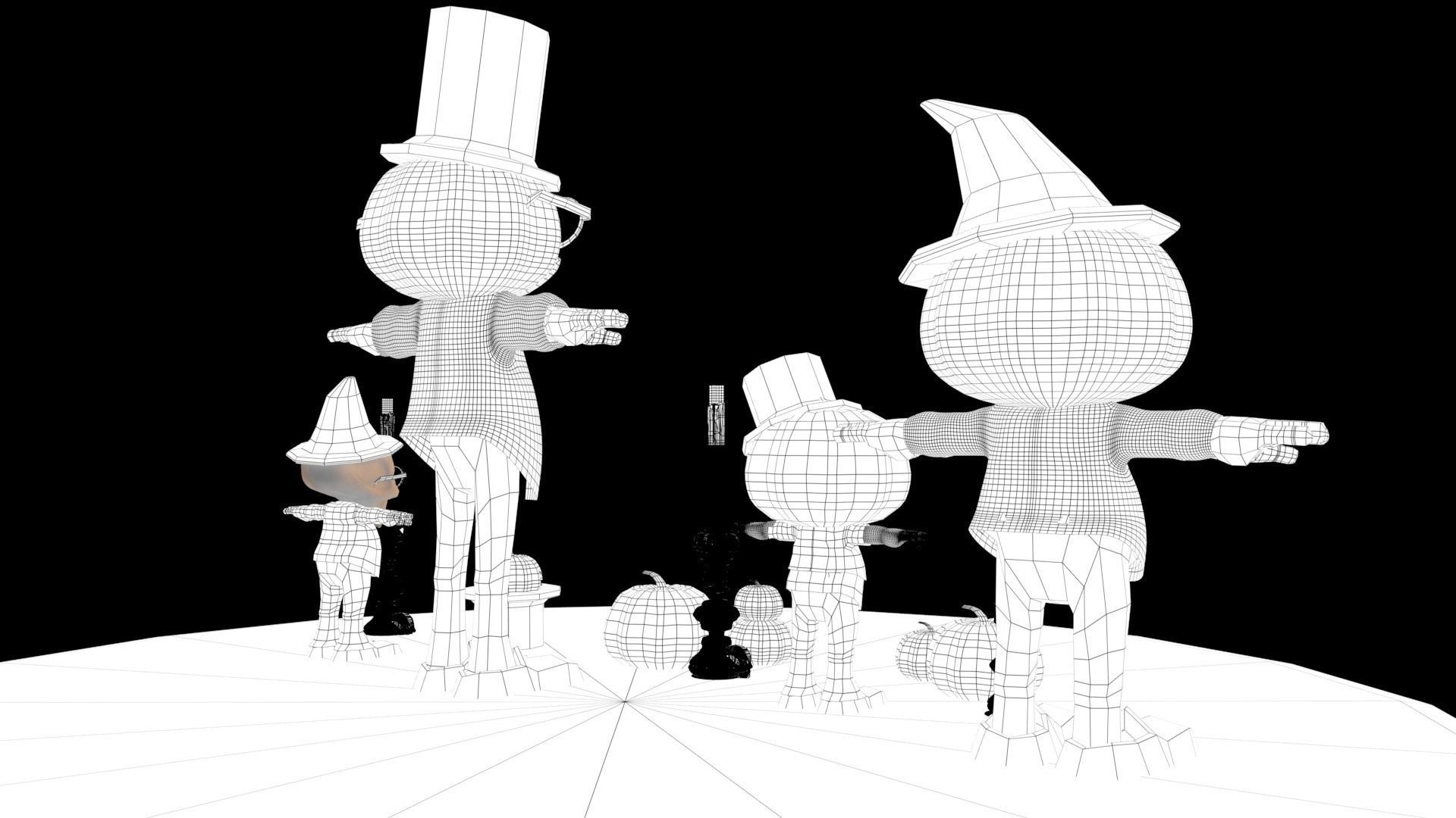 Halloween pack Low-poly 3D model_22