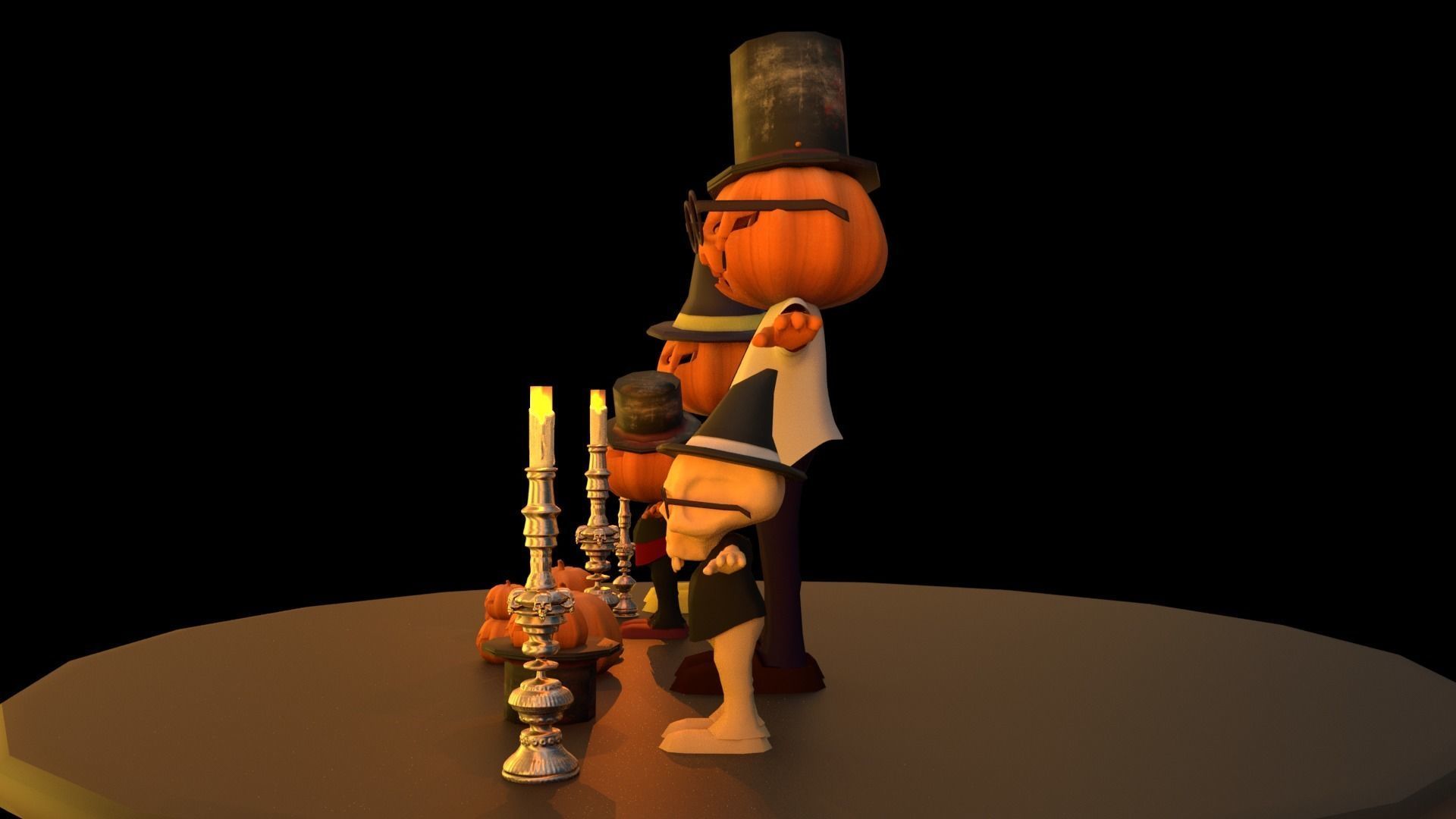 Halloween pack Low-poly 3D model_3