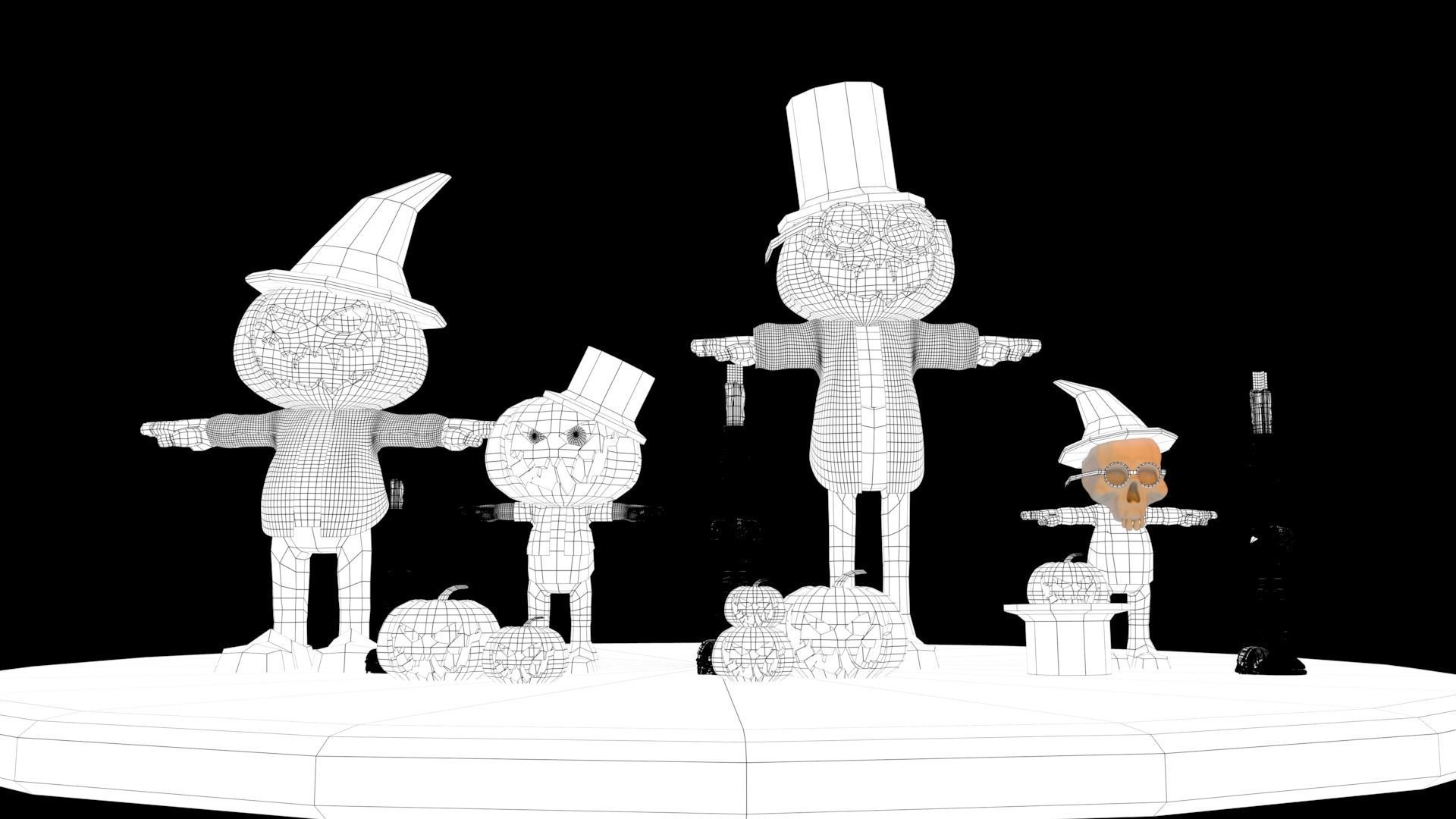 Halloween pack Low-poly 3D model_21