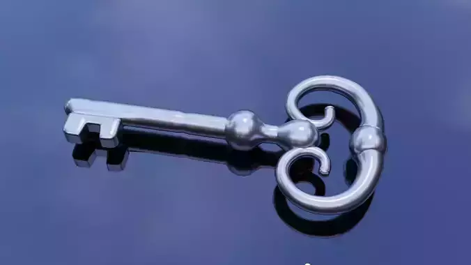 Old Golden Treasure chest Key 