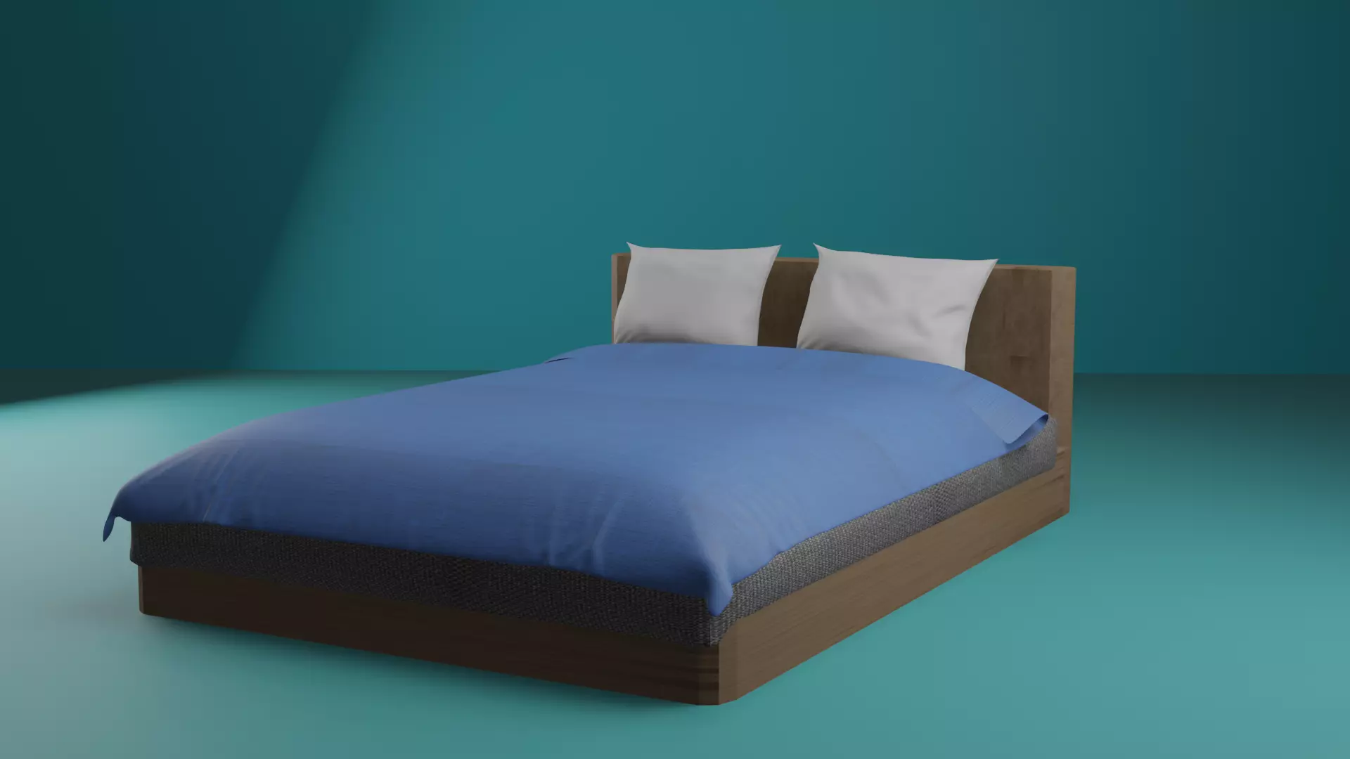 modern bed 3D model_0