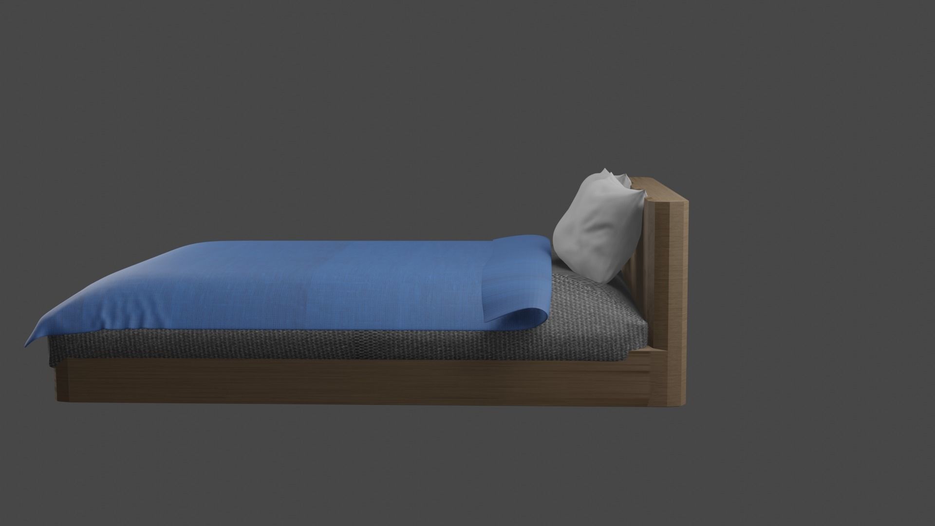 modern bed 3D model_1